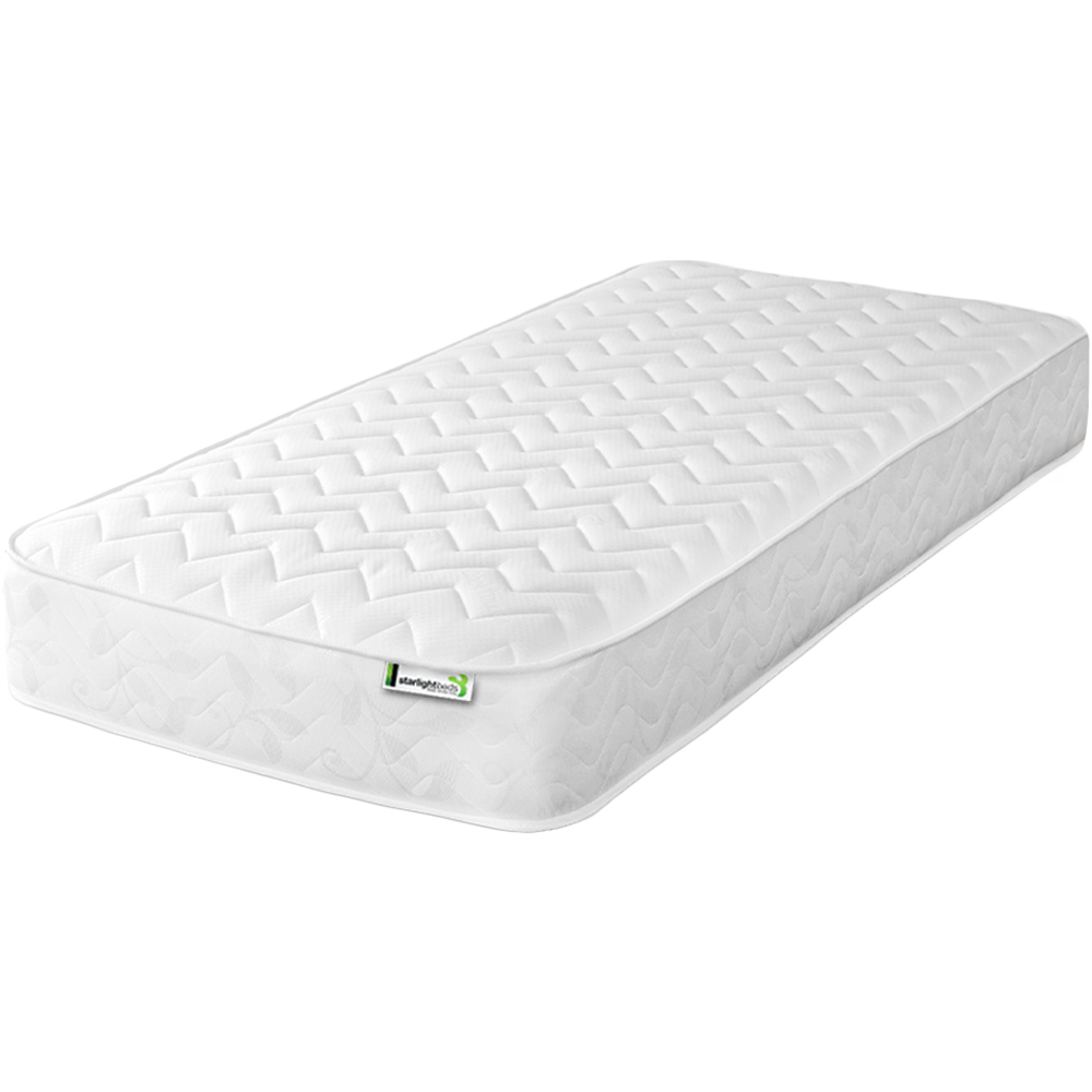 Starlight Beds Small Single White Zig Zag Hybrid Memory Foam and Spring Mattress