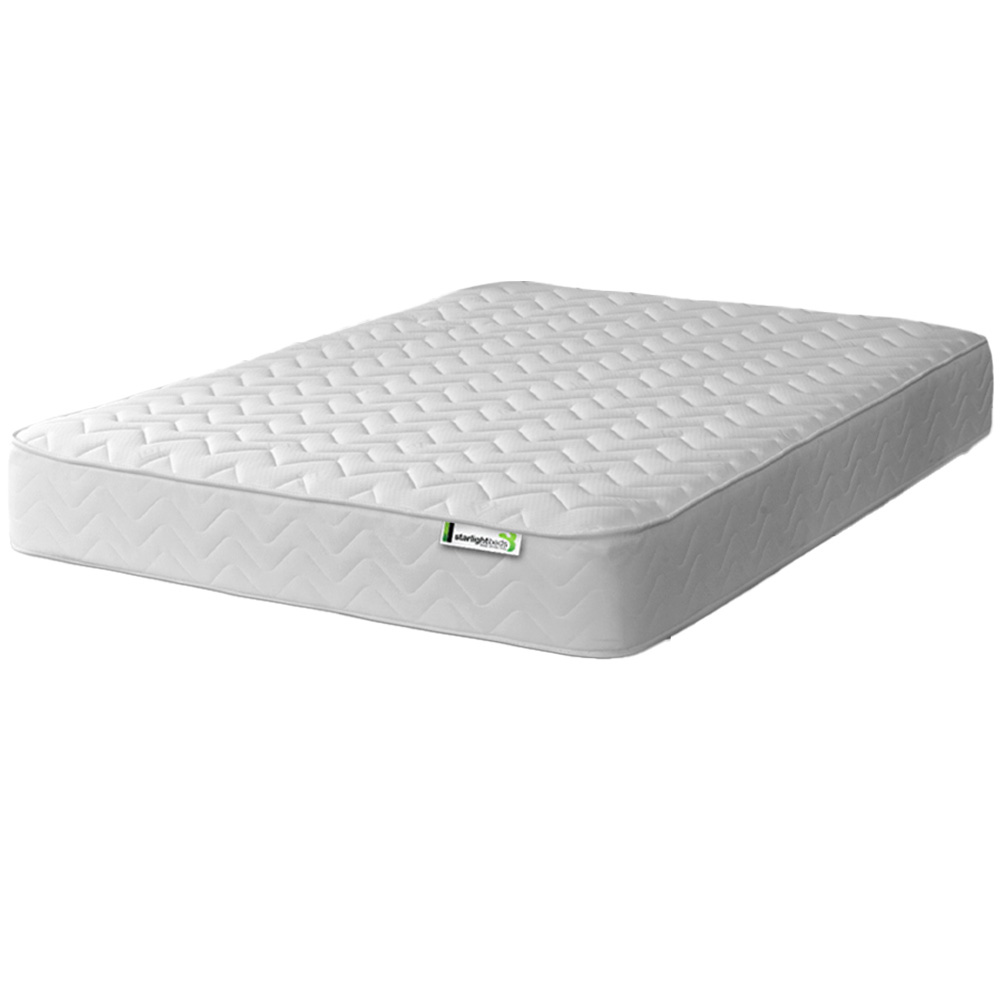 Starlight Beds Double White Zig Zag Hybrid Memory Foam and Spring Mattress