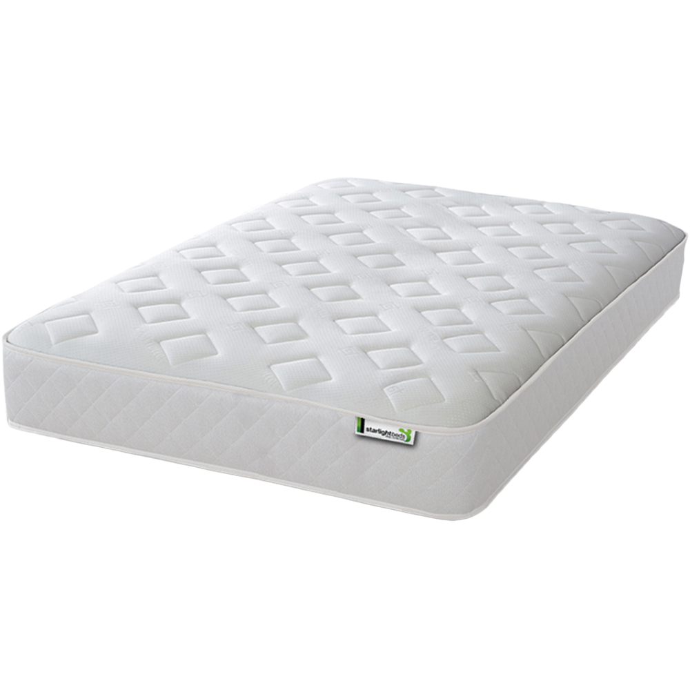 Starlight Beds Jump n Tac Small Double White Memory Foam with Spring Mattress