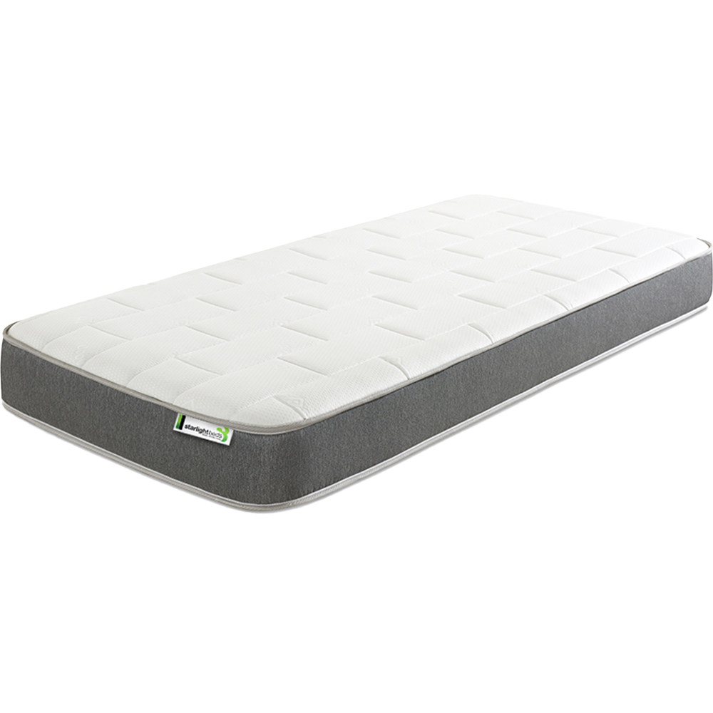 Starlight Beds Deep Single Grey Big Brick Memory Foam and Spring Mattress