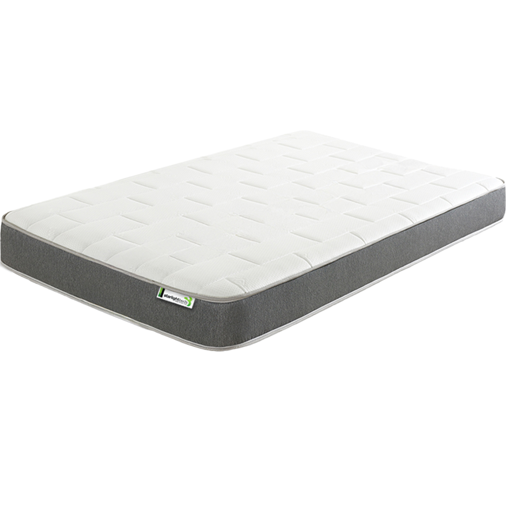Starlight Beds Deep Double Grey Big Brick Memory Foam and Spring Mattress