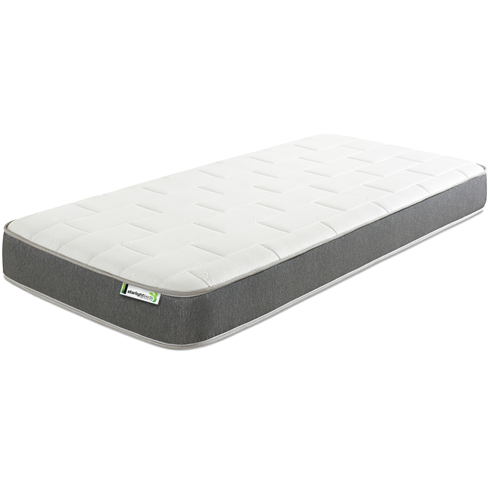 Starlight Beds Deep European Single Grey Big Brick Memory Foam and Spring Mattress