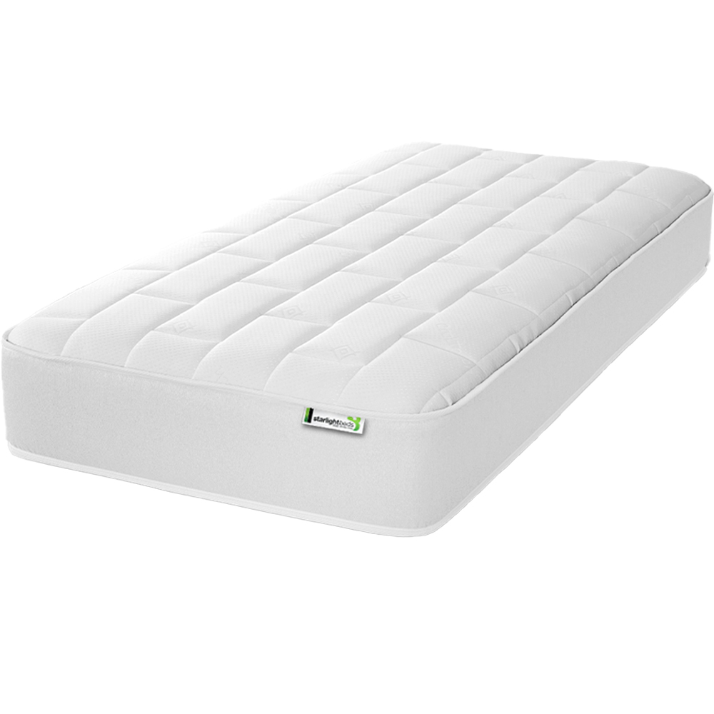 Starlight Beds Deep Single White Big Brick Memory Foam and Spring Mattress