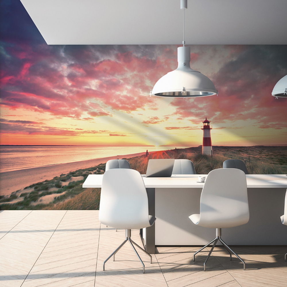 A.S Creation Lighthouse Digital Mural - 400 x 270cm - Sunset Design - Easy Apply