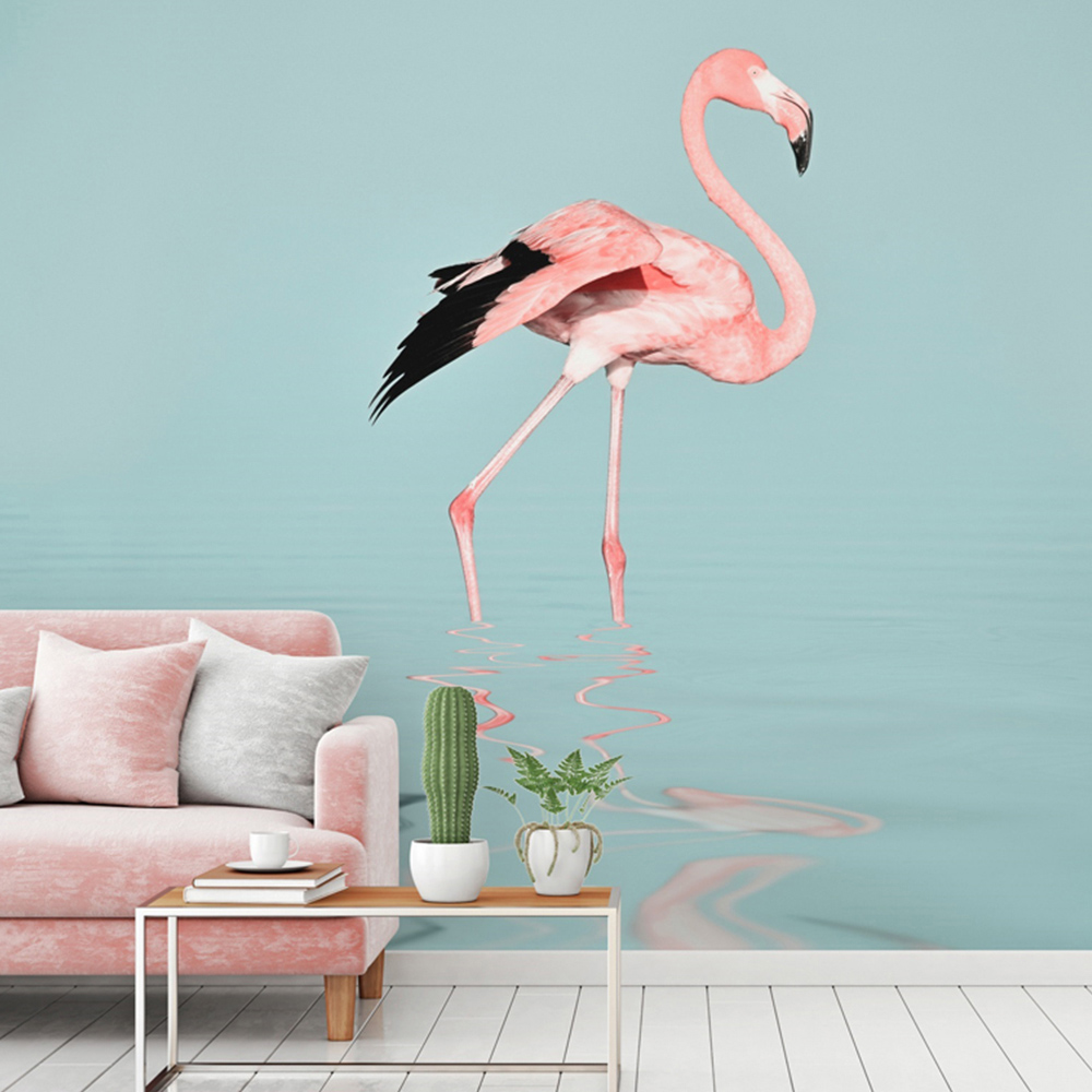 A.S Creation Flamingo Water Digital Wall Mural - Pink - 400 x 270cm