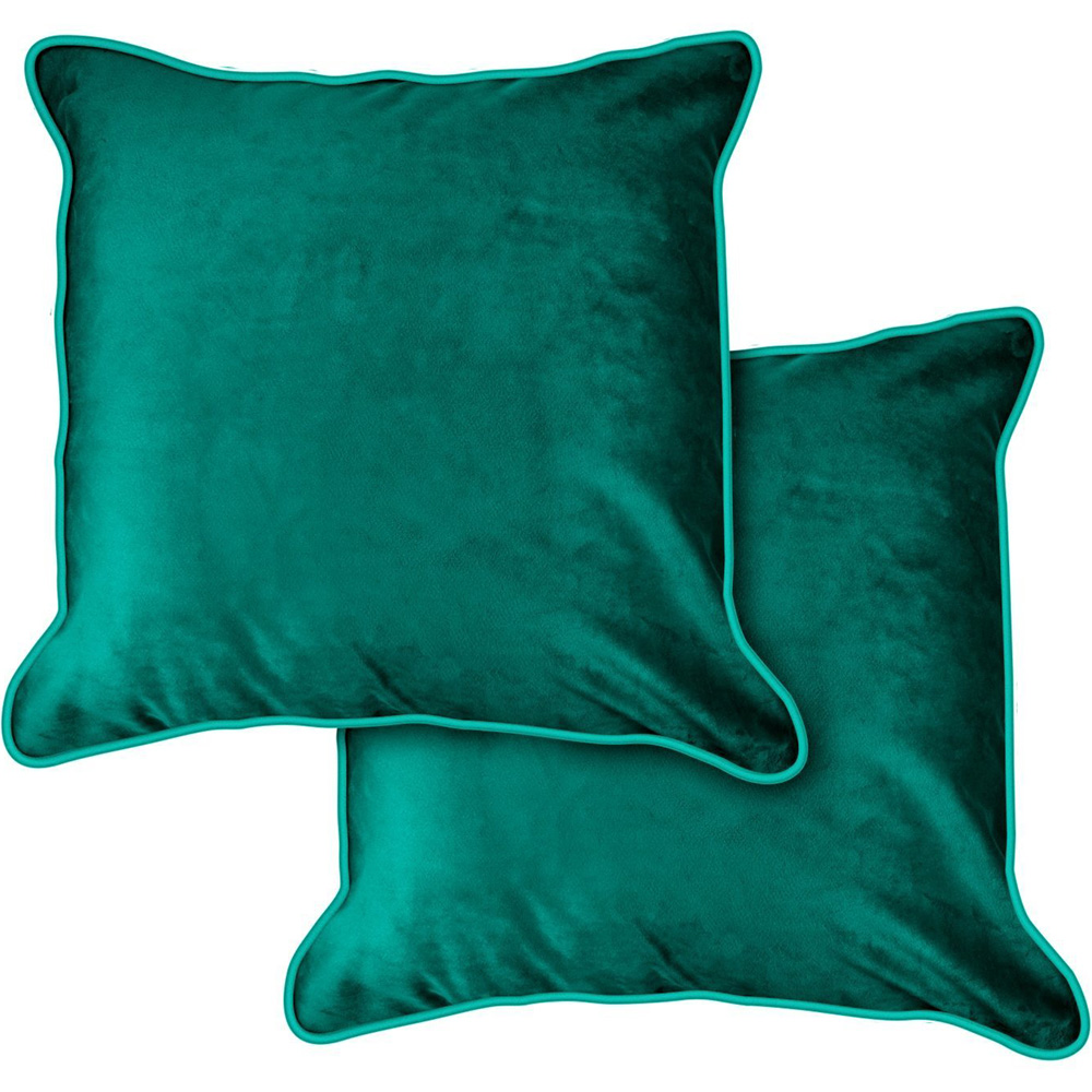 Serene Plush Velvet Emerald Green Cushion Cover 43 x 43cm