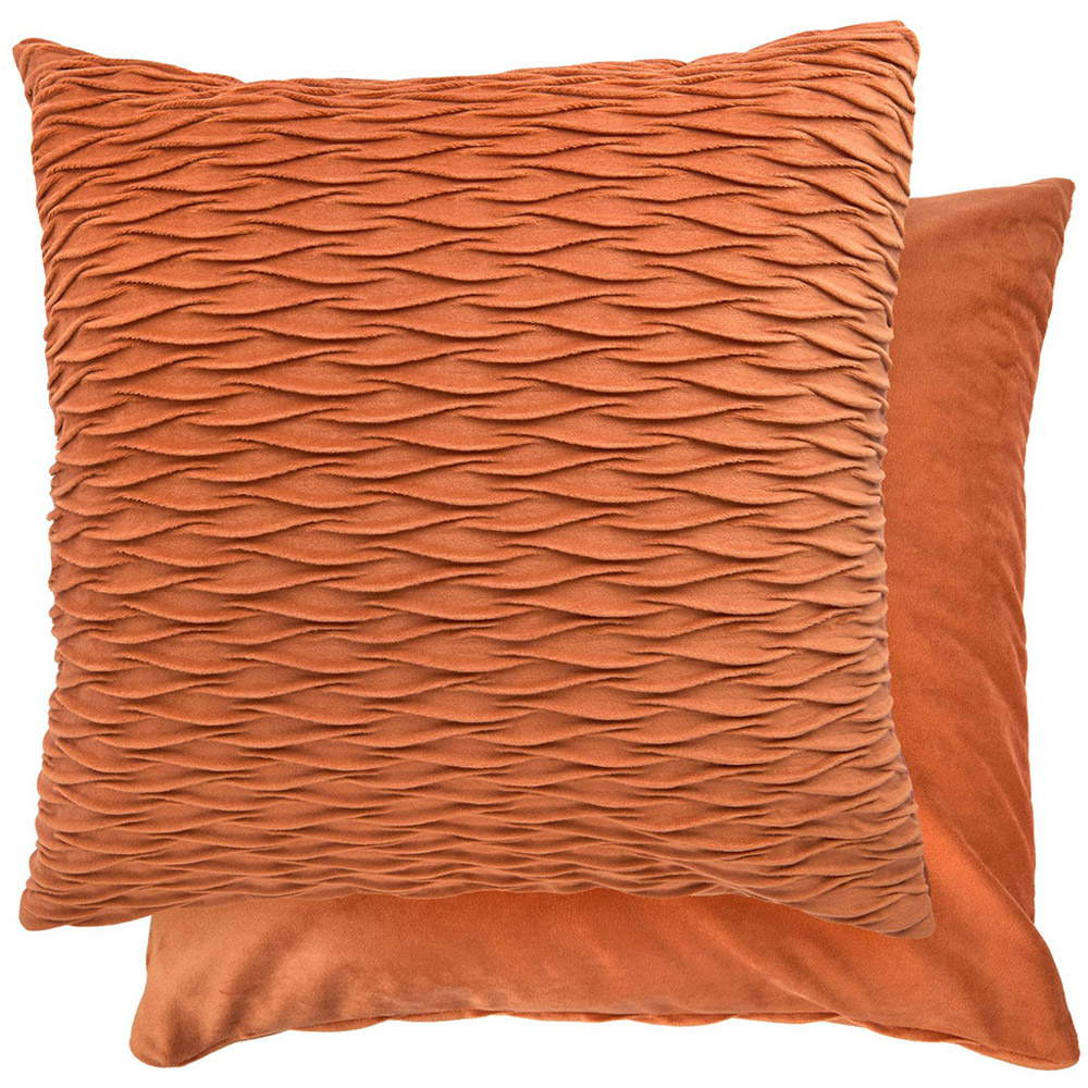 Serene Millie Burnt Orange Soft Velvet Cushion Cover