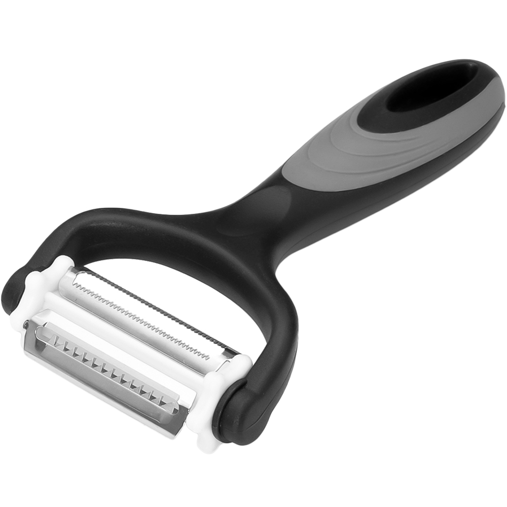 Innoteck Essentials 3-in-1 Black and Grey Stainless Steel Peeler