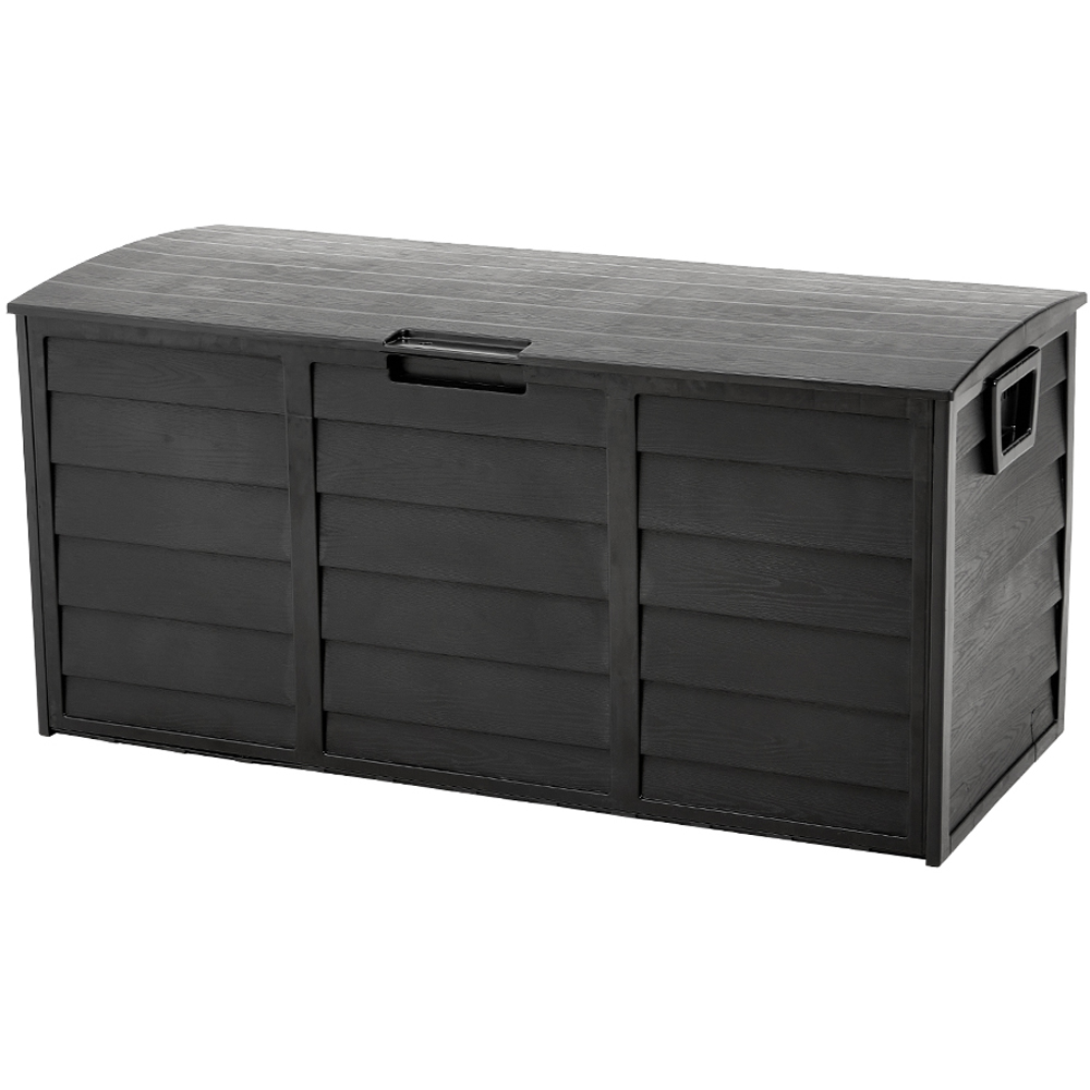 Living and Home 290L Black Top Garden Storage Box