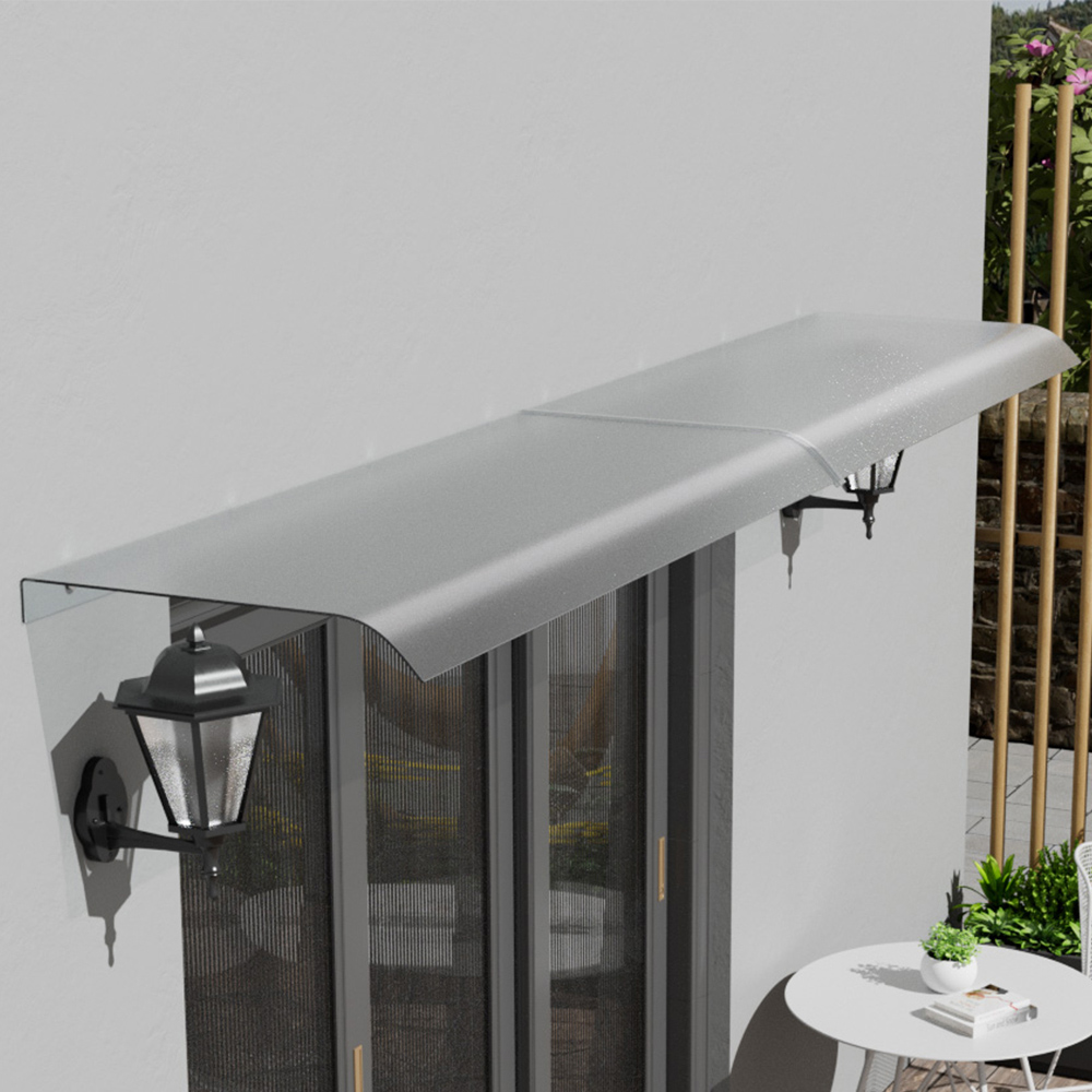 Living And Home Clear Arched Frosted Awning Canopy X 0.43M Size 2