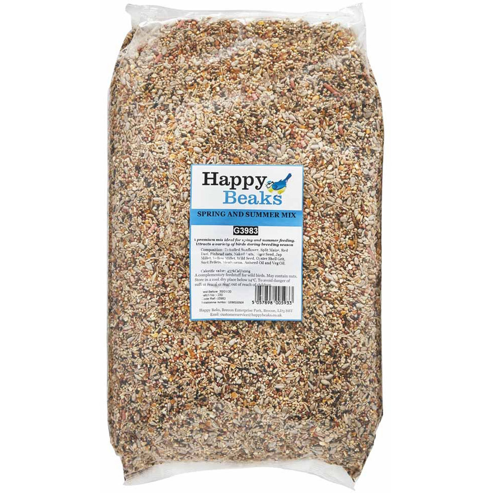 Happy Beaks Premium Spring and Summer Seed Mix Bird Food 12.75kg