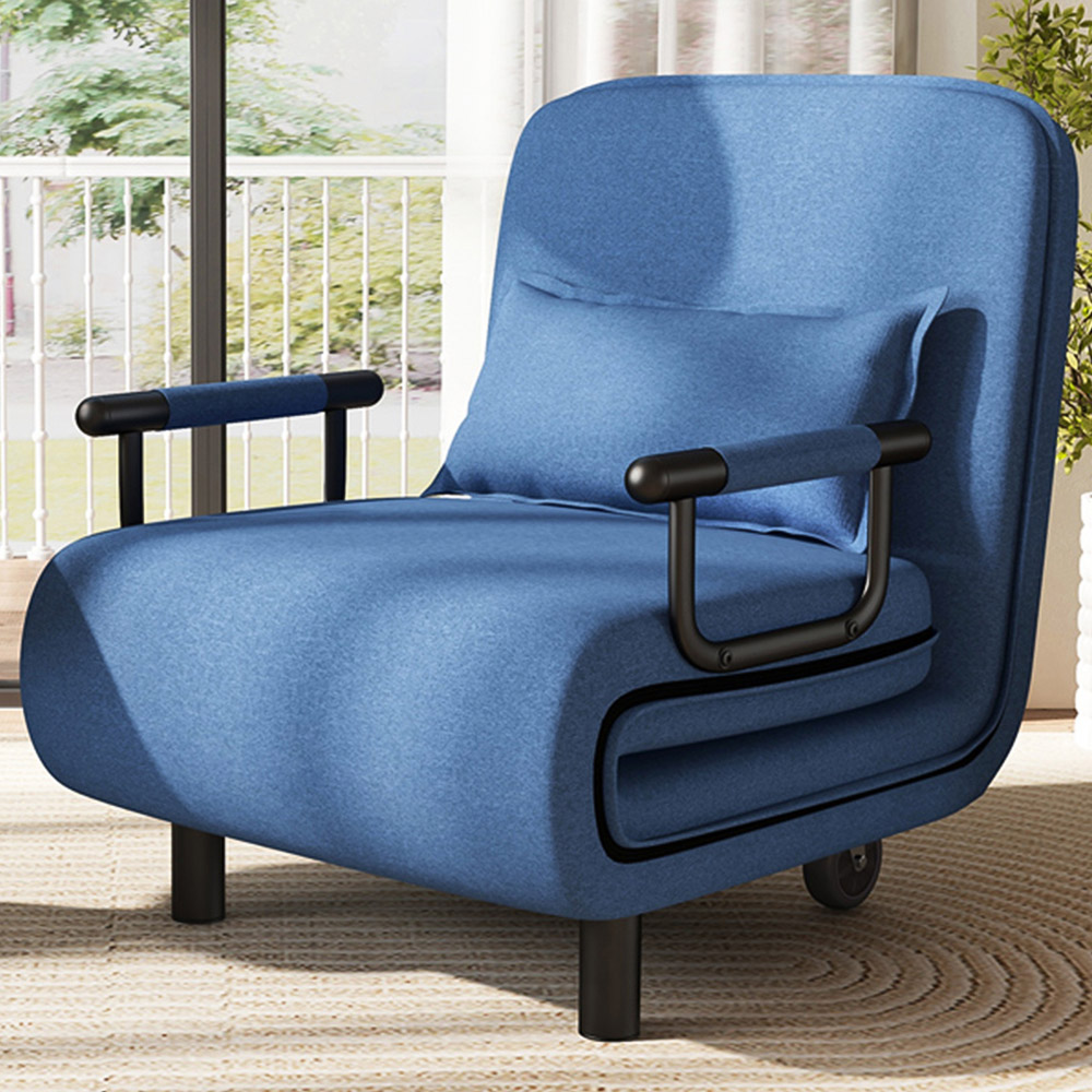 Costway Blue 3 in 1 Convertible Sofa Bed