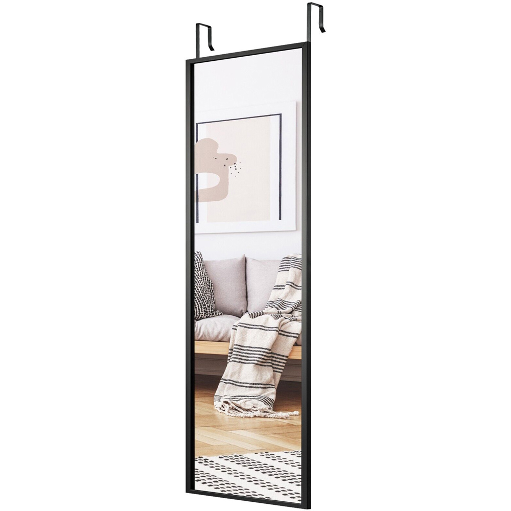 Costway Black Adjustable Full Length Wall Mounted Mirror