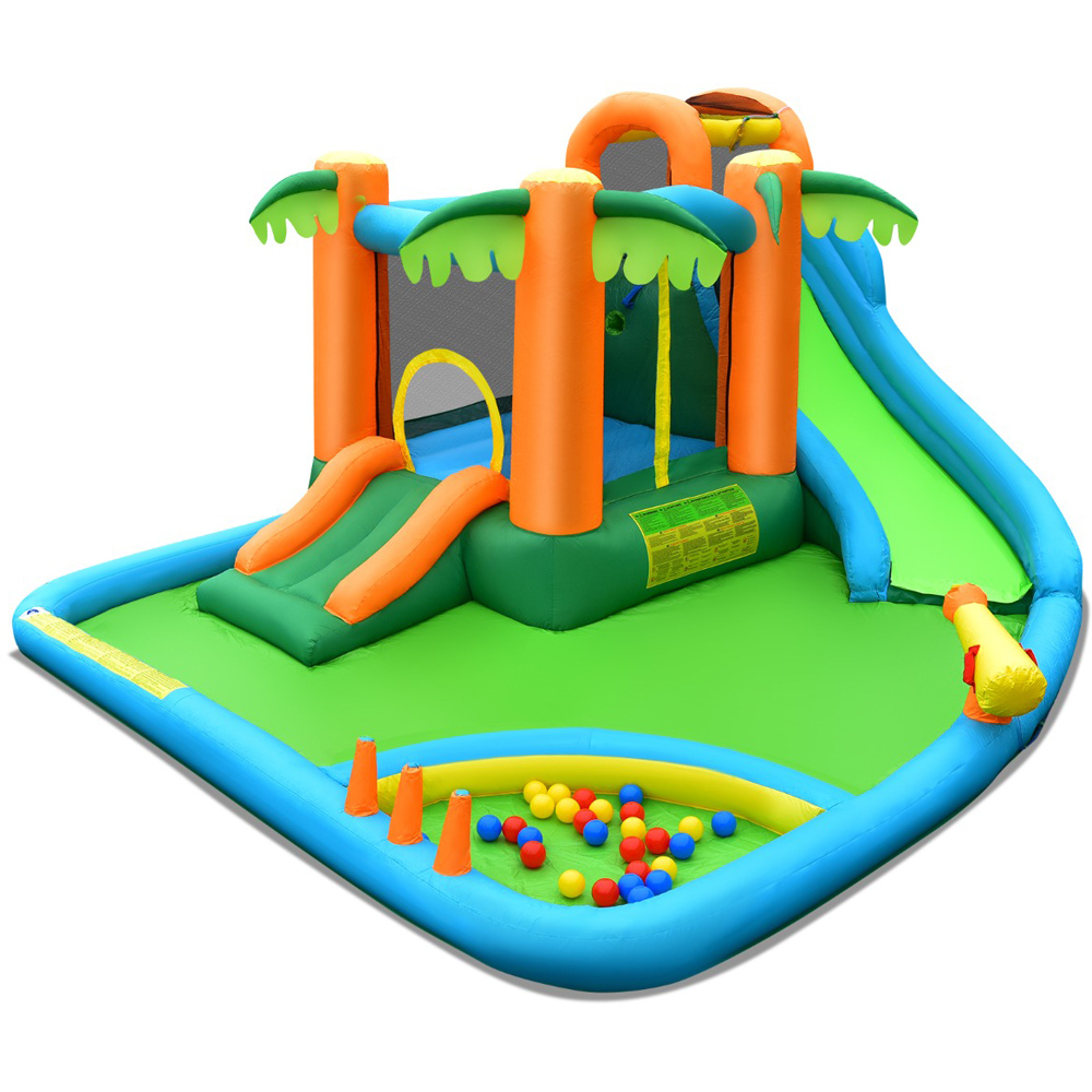 Costway 7 in 1 Inflatable Bounce House with Slide and Trampoline