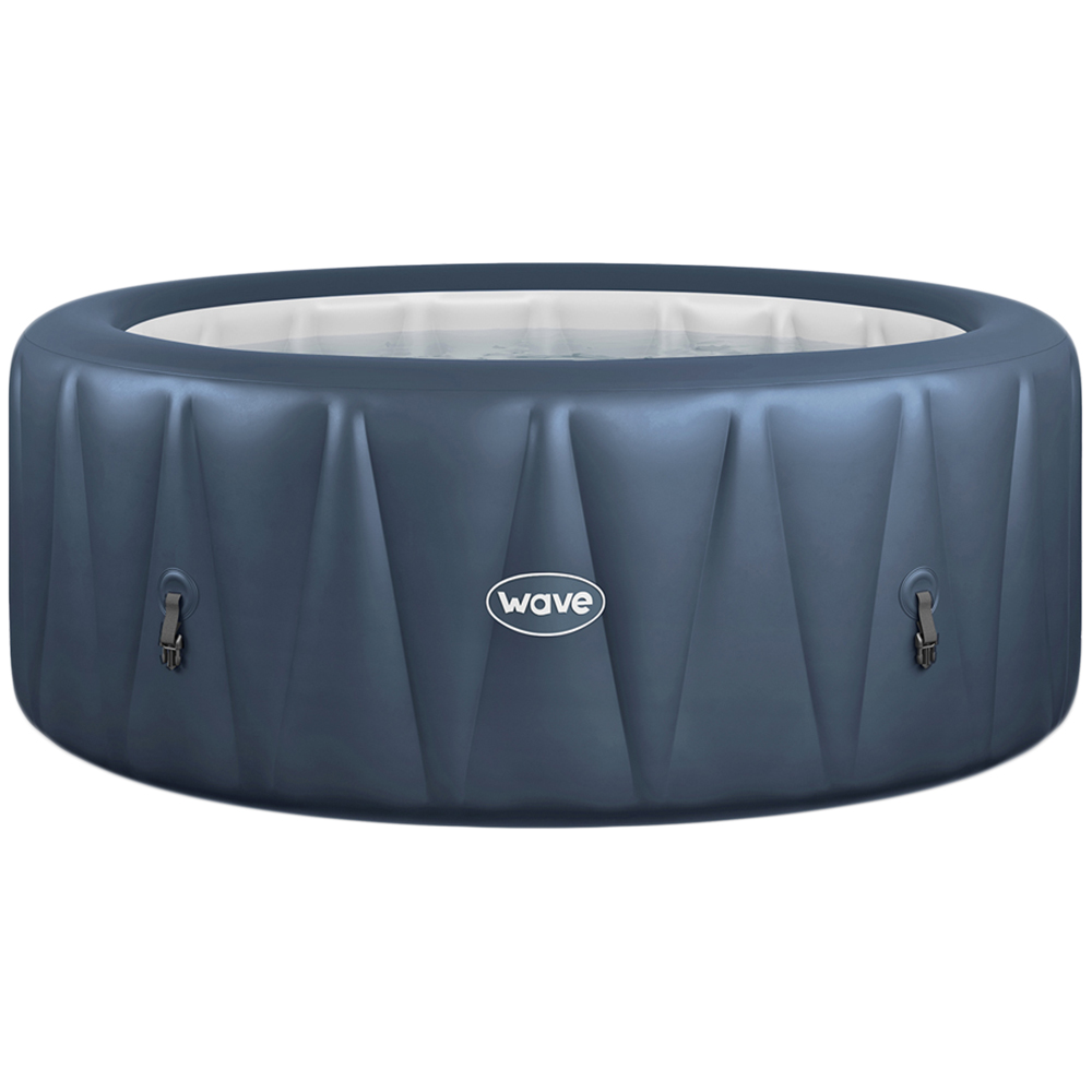 Wave Atlantic 6 Person Navy Inflatable Hot Tub - Integrated Heater - Aquajet Massage