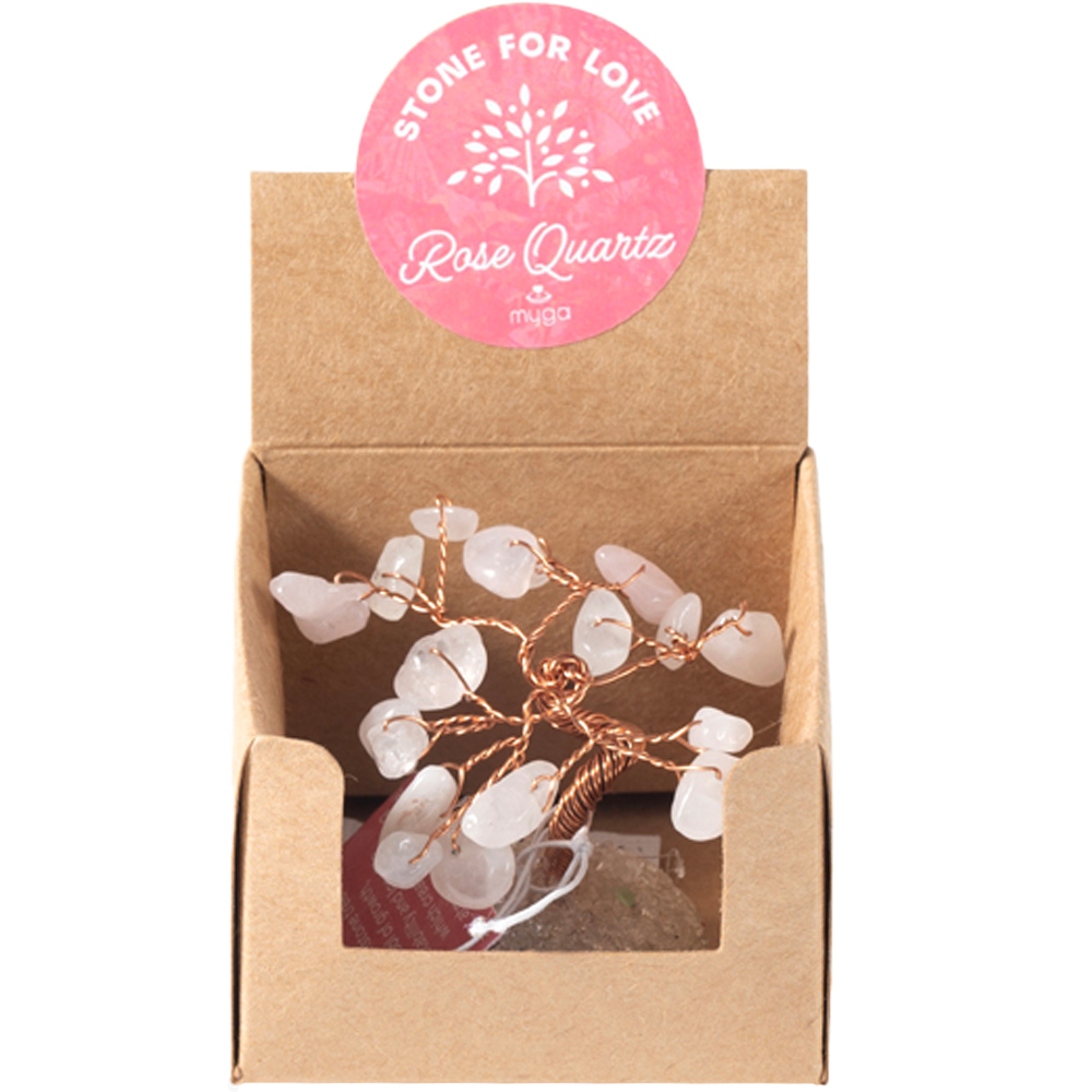 Myga Gemtrees Rose Quartz Crystal Tree of Life