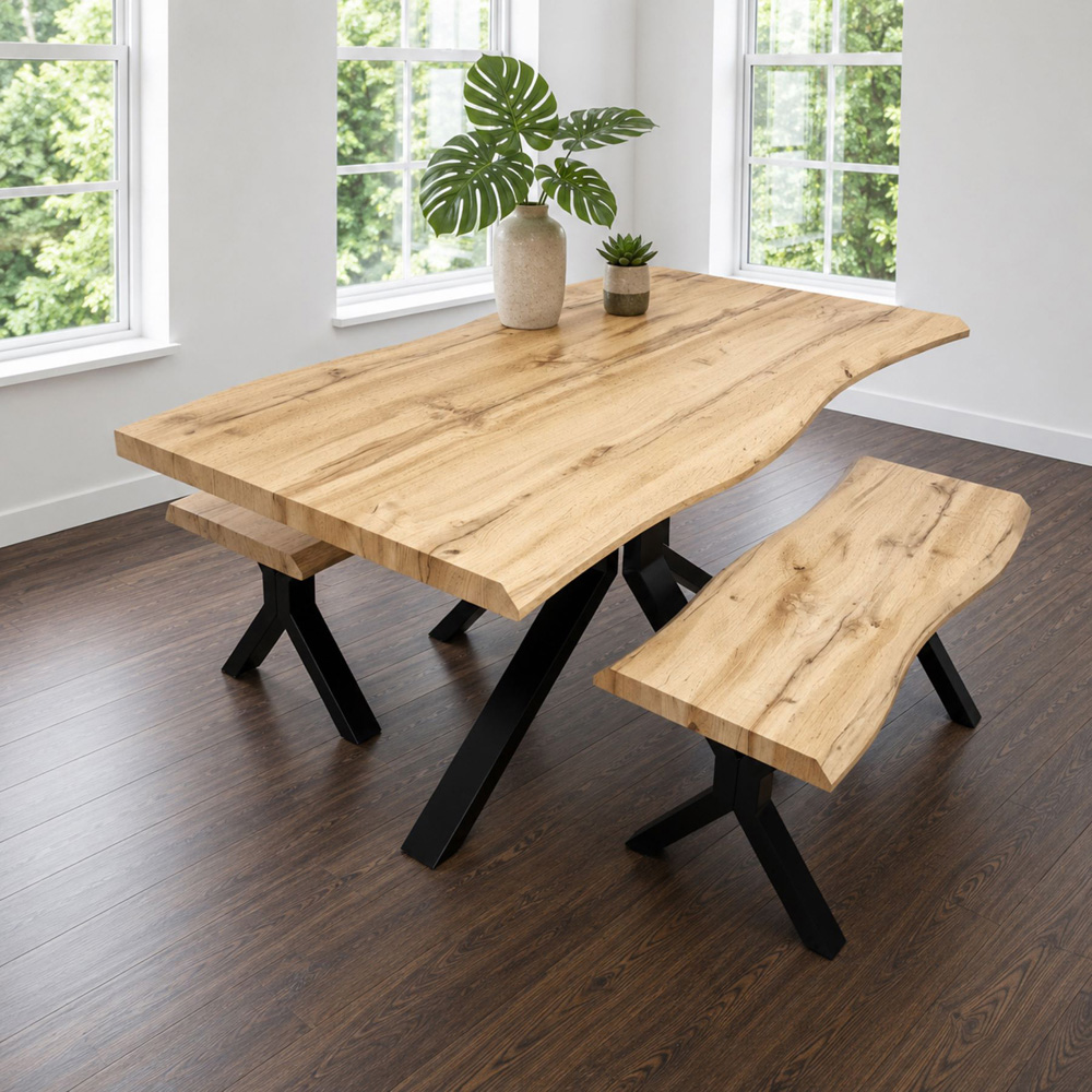 Kosy Koala 4 Seater Wooden Dining Table Set with Benches