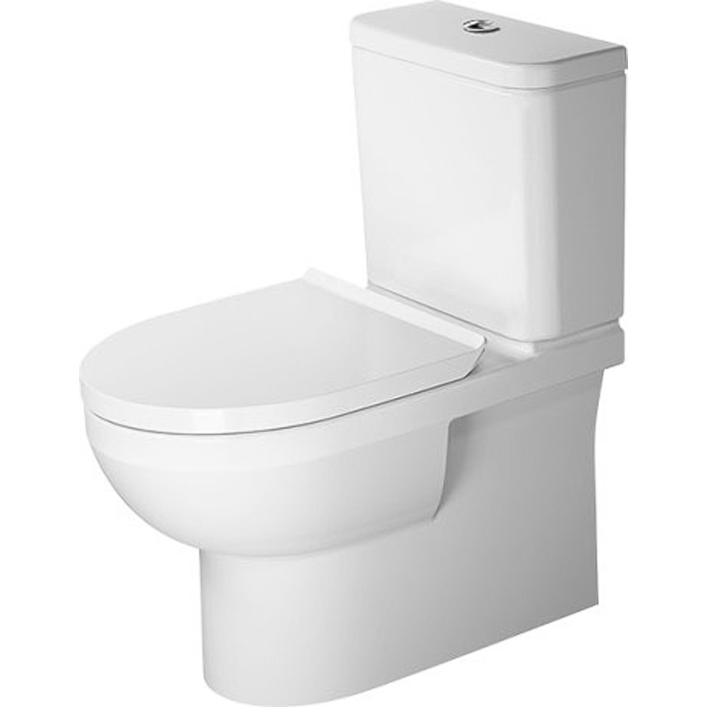Duravit No.1 White Floor Standing Rimless Close Coupled Toilet Pan 365 x 650mm