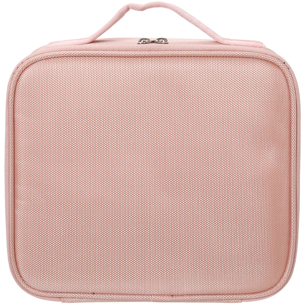 Living and Home Pink Portable Waterproof Travel Makeup Bag with Removable Dividers