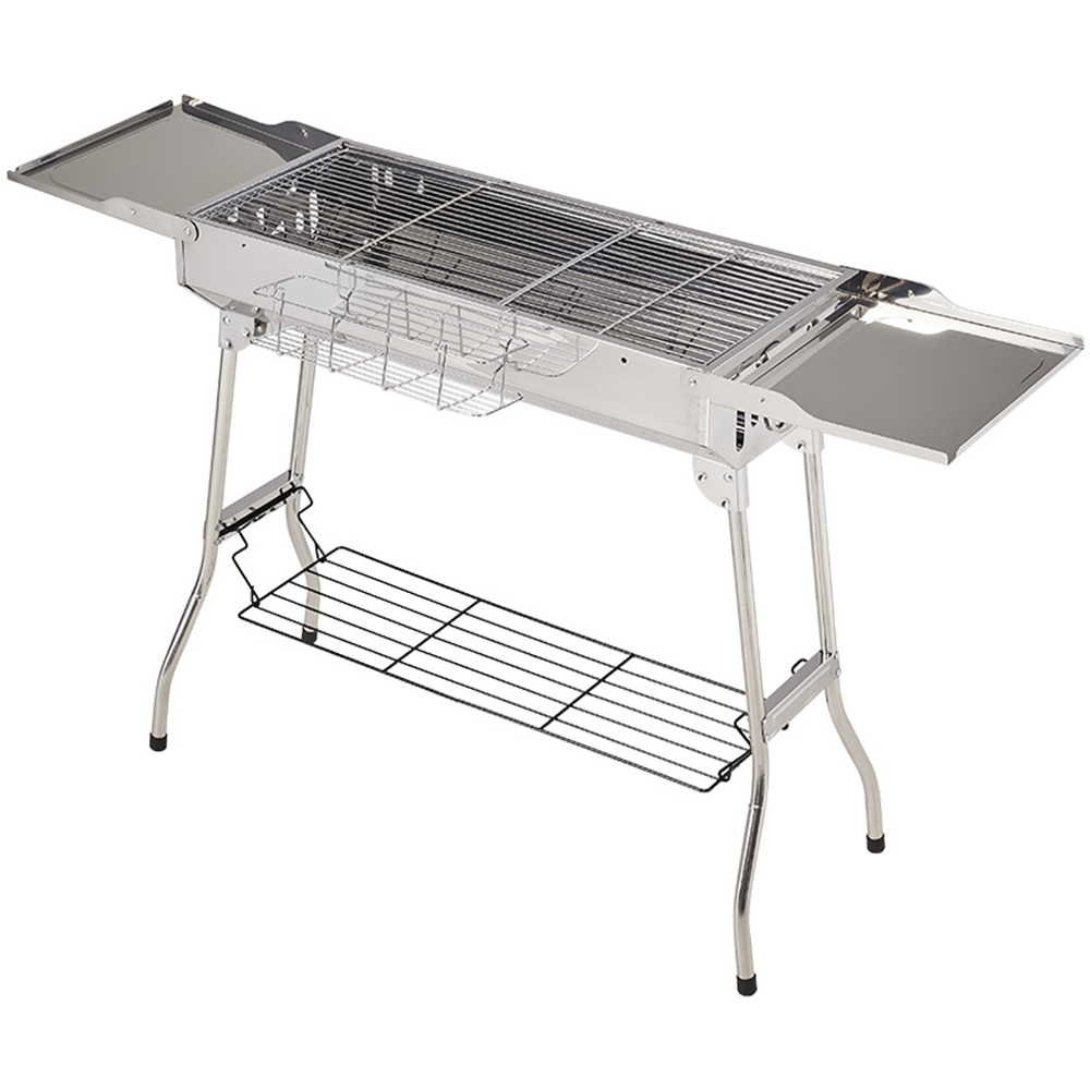 Living and Home Portable Stainless Steel Outdoor Charcoal Barbecue Grill