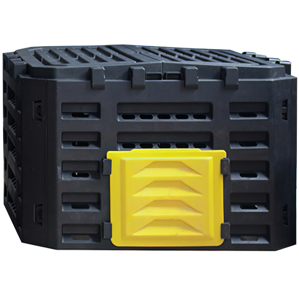Living and Home Yellow Outdoor Garden Compost Bin with Ventilation 180L