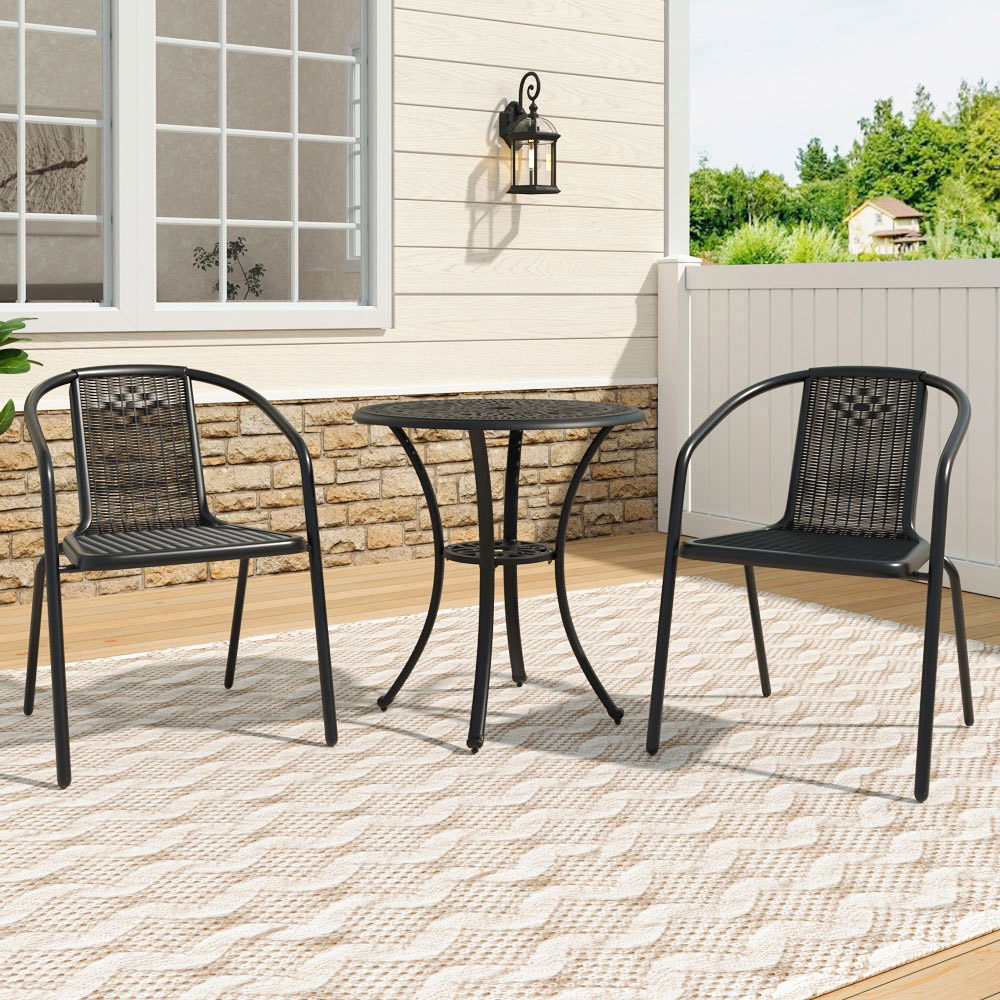 Living and Home 3 Seater Cast Aluminium Bistro Set