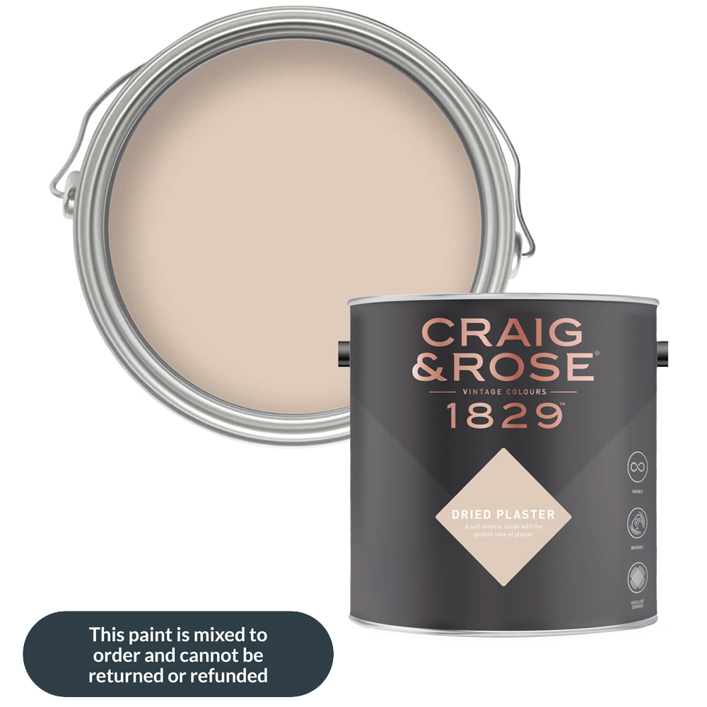 Craig & Rose Walls and Ceilings Dried Plaster Chalky Emulsion Paint 5L