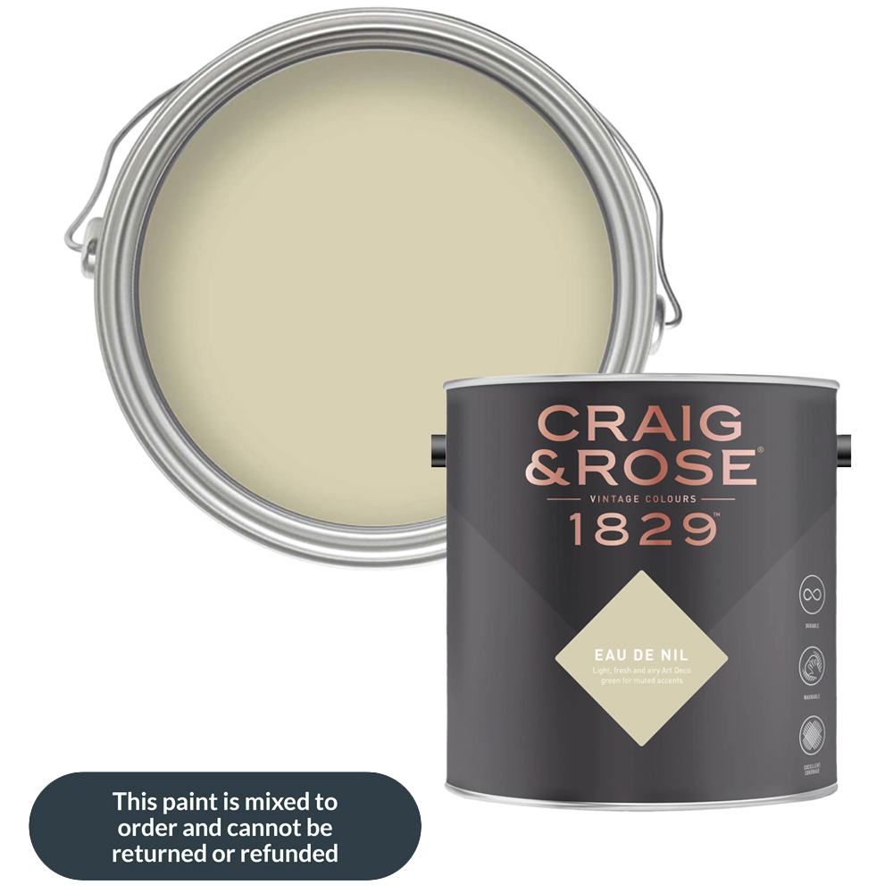 Craig & Rose Walls and Ceilings Eau de Nil Chalky Emulsion Paint 5L