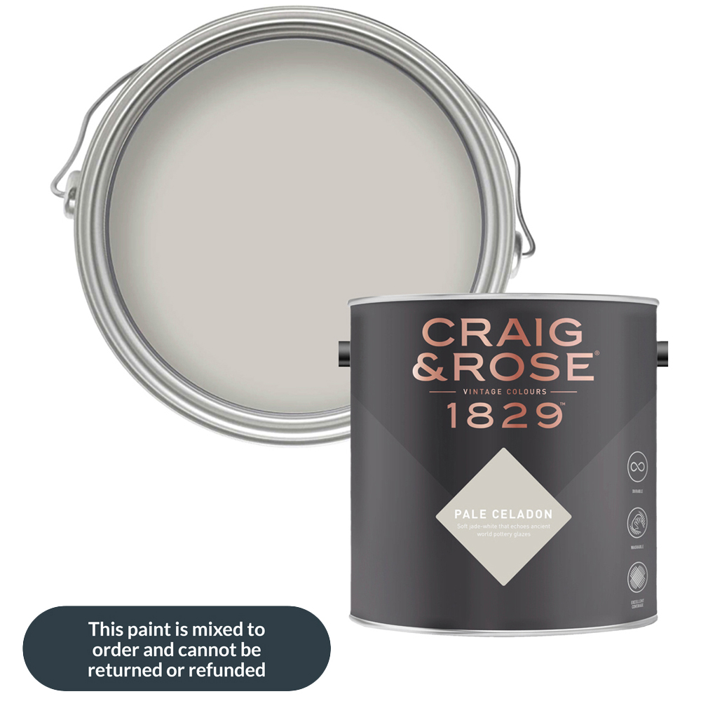 Craig & Rose Walls and Ceilings Pale Celadon Chalky Emulsion Paint 5L