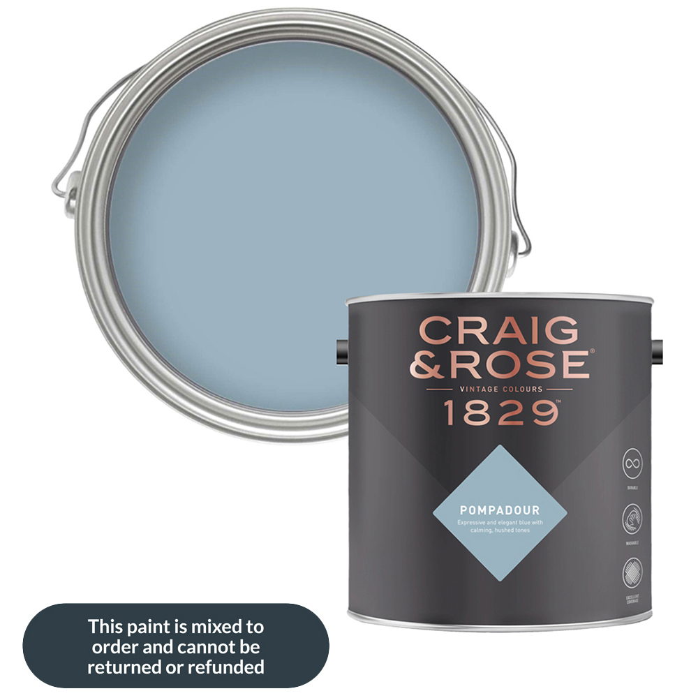 Craig & Rose Walls and Ceilings Pompadour Chalky Emulsion Paint 5L