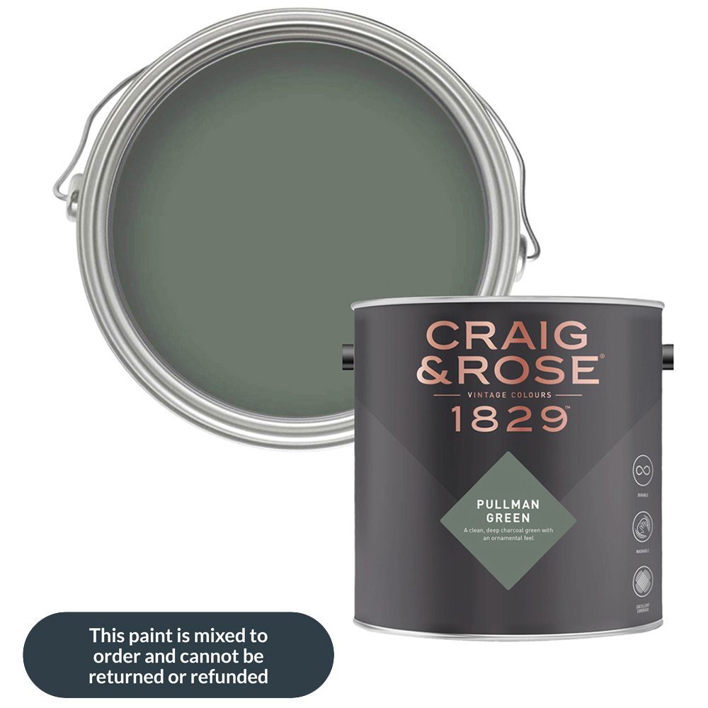 Craig & Rose Walls and Ceilings Pullman Green Chalky Emulsion Paint 5L