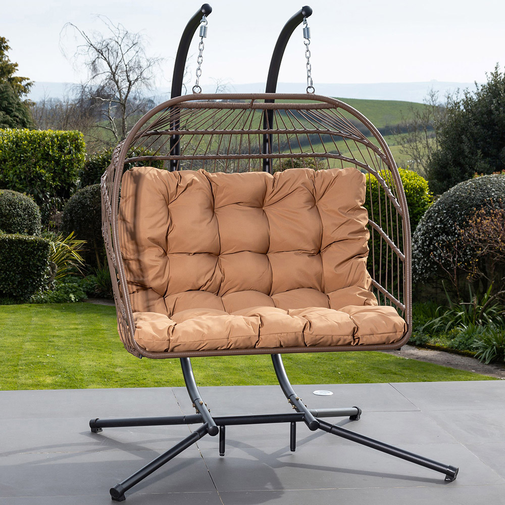 Artemis Haversham 2 Seater Brown Swinging Garden Seat