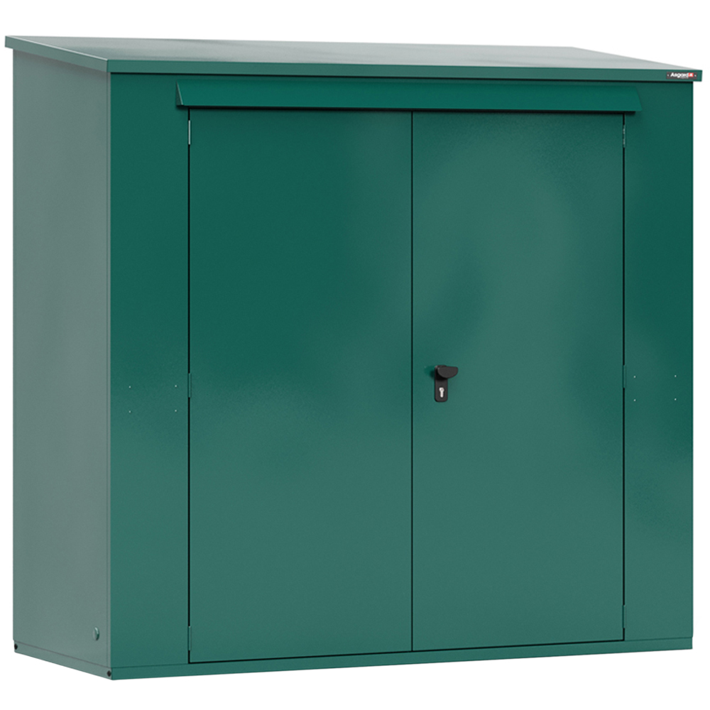 Asgard Trojan Plus 7 x 3ft Green Metal Bike and Garden Shed with Floor and 5 Point Locking