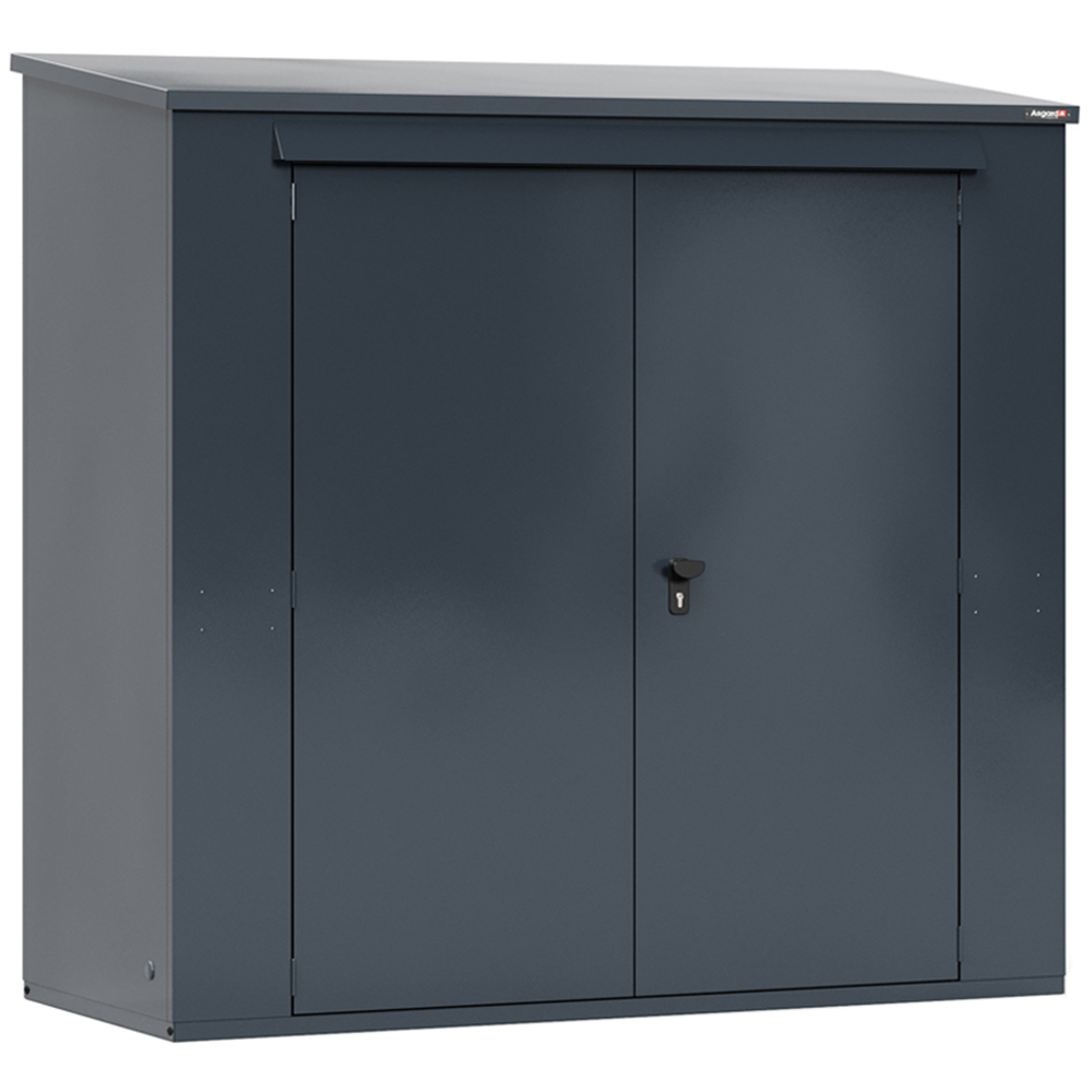 Asgard Trojan Plus 7 x 3ft Grey Metal Caravan Shed with Floor and 5 Point Locking