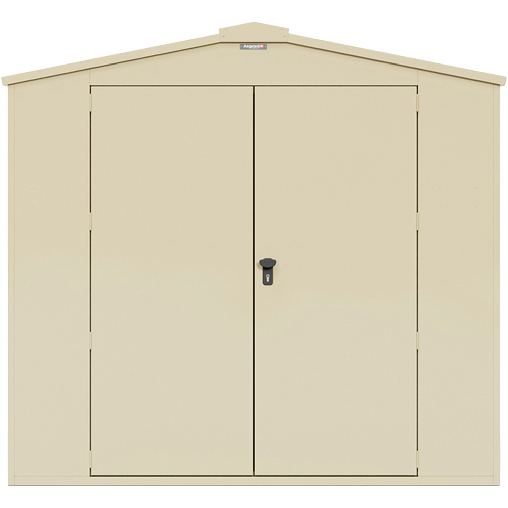 Asgard Gladiator Secured by Design 7 x 14ft Cream Metal Bike Shed with Floor and 5 Point Locking