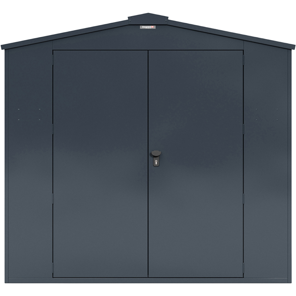 Asgard Gladiator Secured by Design 7 x 18ft Grey Metal Bike Shed with Floor and 5 Point Locking