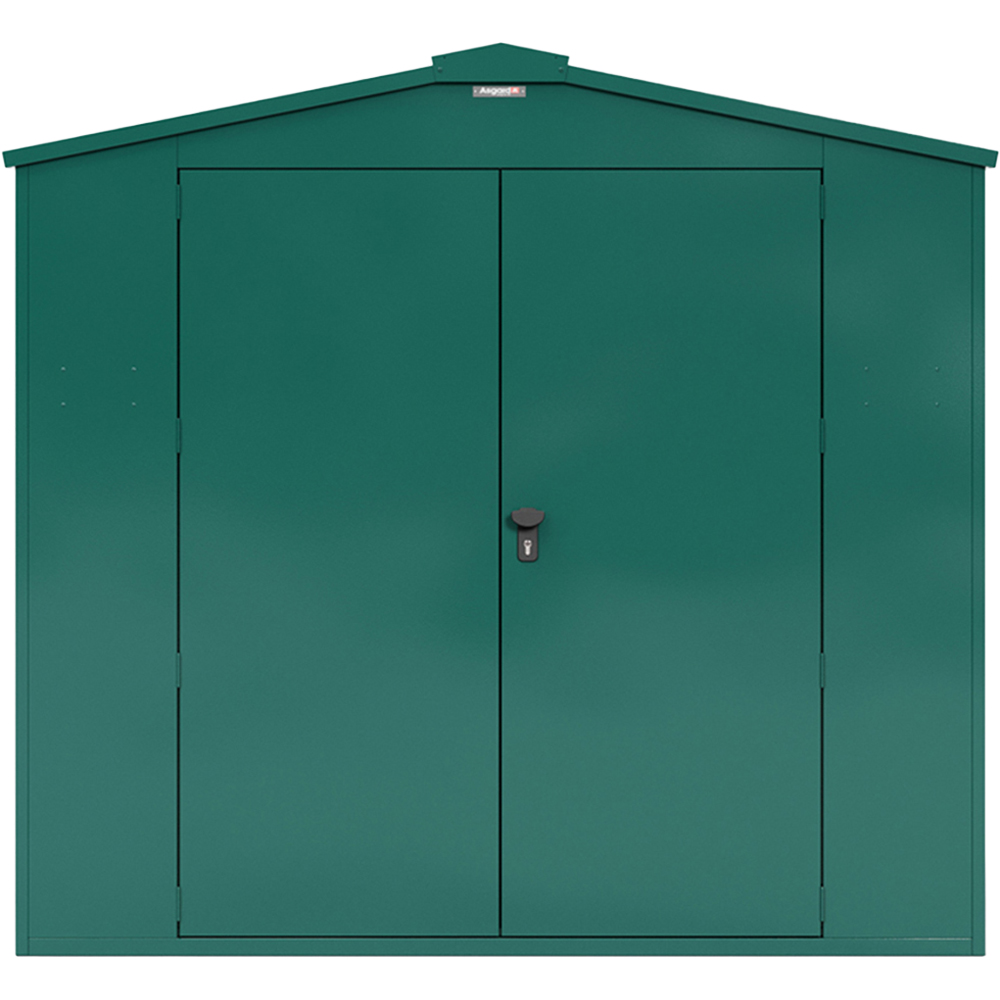 Asgard Gladiator Secured by Design 7 x 18ft Green Metal Bike Shed with Floor and 5 Point Locking