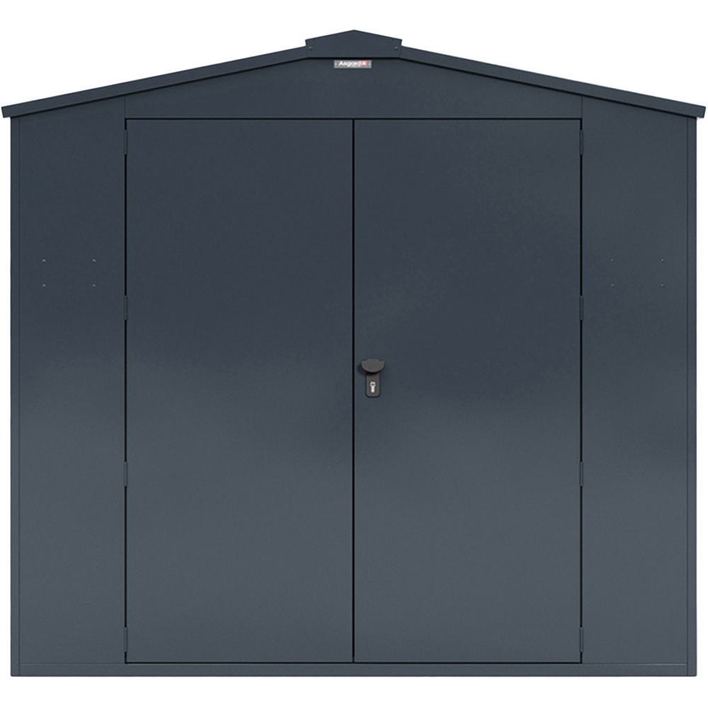 Asgard Gladiator Secured by Design 7 x 18ft Grey Metal Garden Shed with Floor and 5 Point Locking
