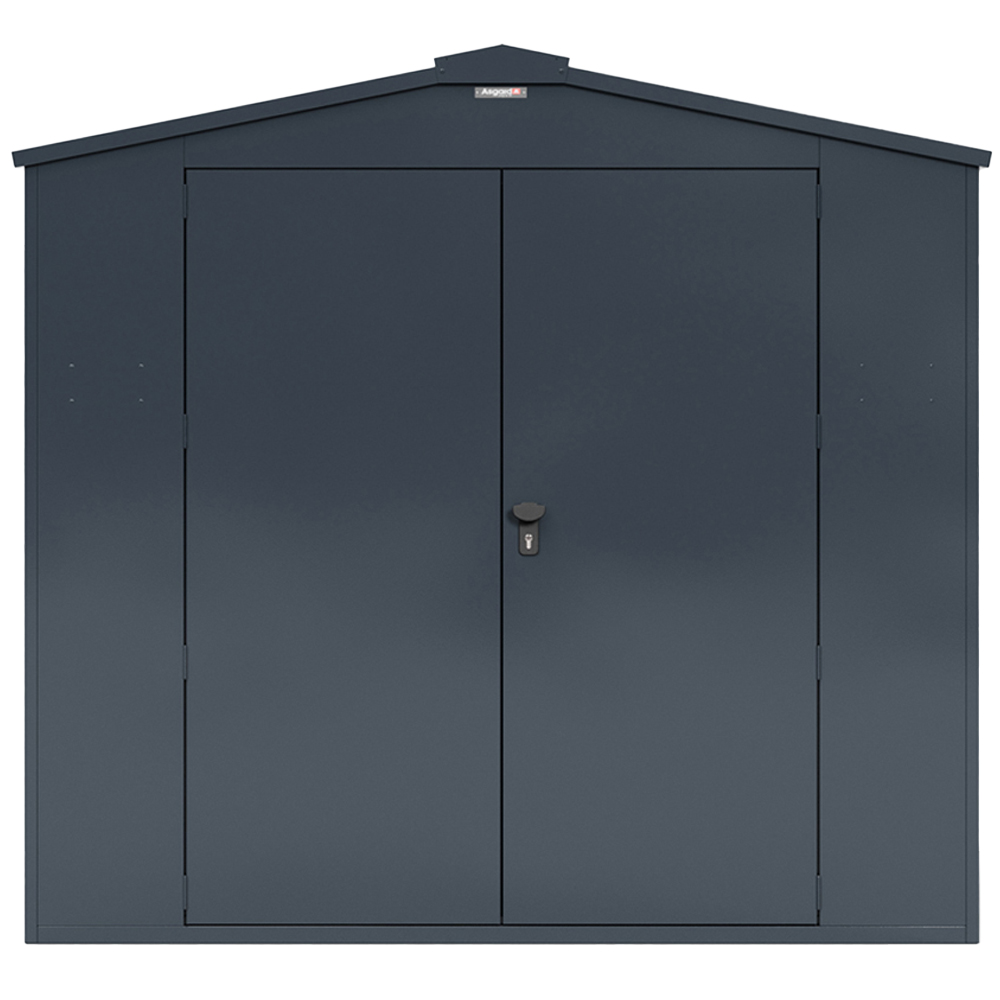 Asgard Gladiator Secured by Design 7 x 14ft Grey Metal Motorcycle Shed with Floor and 5 Point Locking