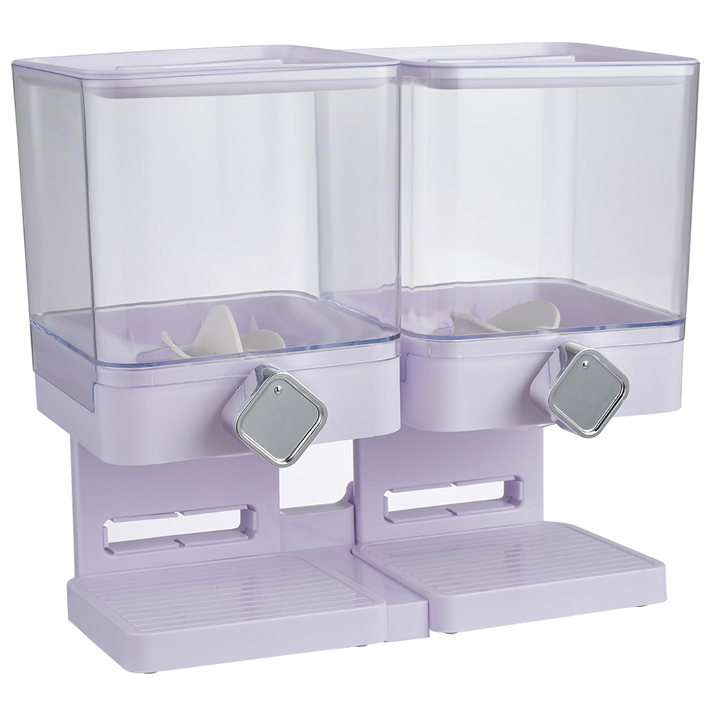 Living and Home White Kitchen Double Square Cereal Dispenser