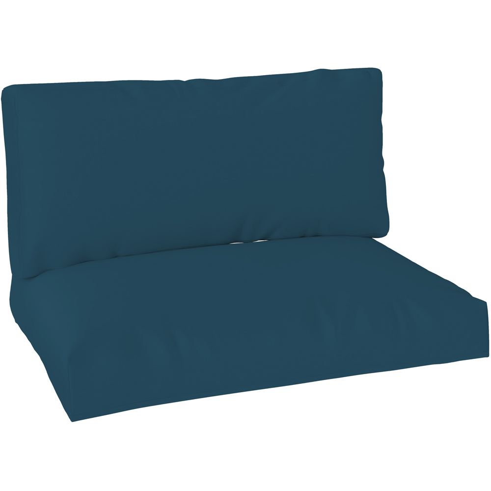 Outsunny 2 Seater Navy Blue Garden Pallet Cushions 125 x 120cm 2 Pack