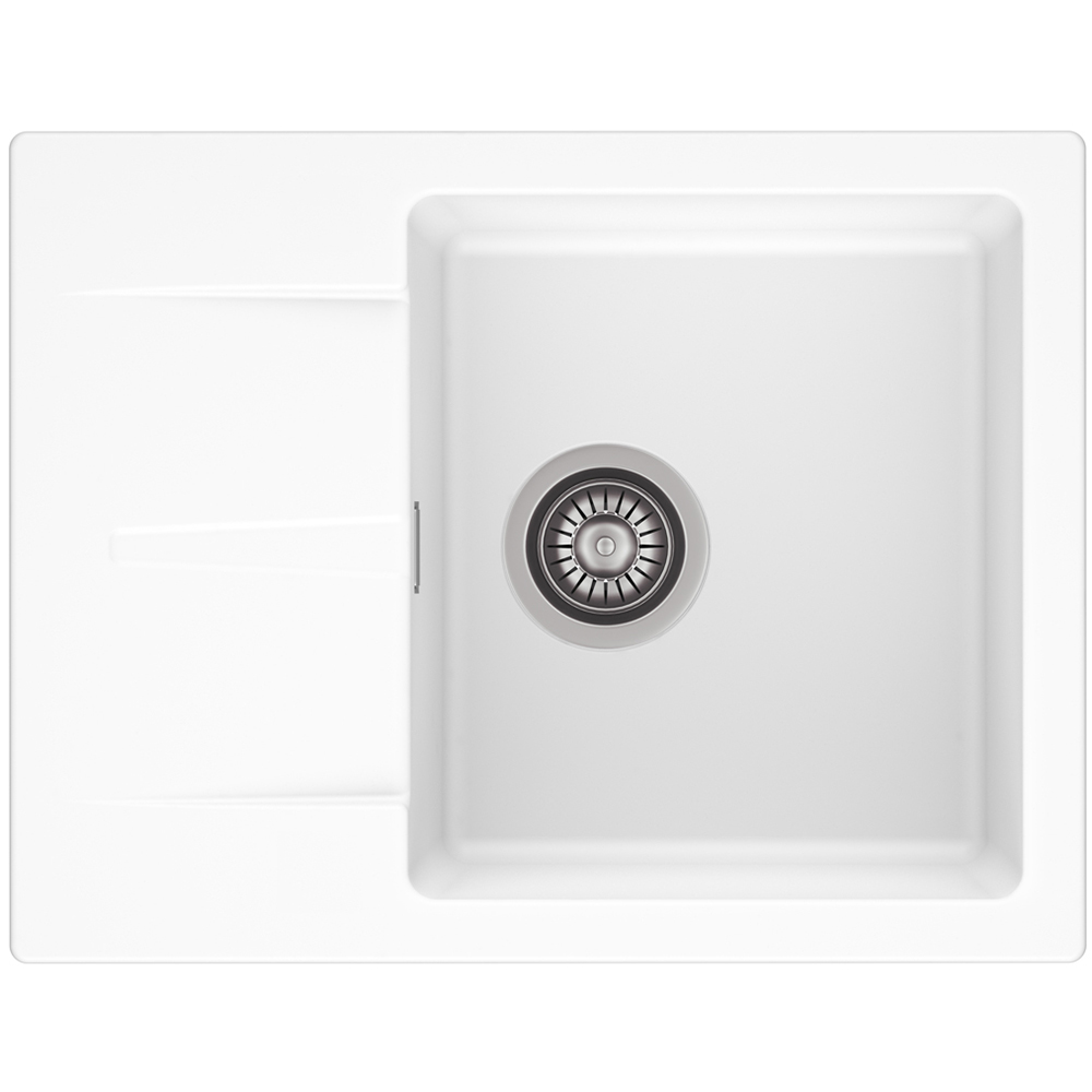 Reginox Avignon 10 PW Pure white Compact Granite Sink and Bowl 595 x 460mm