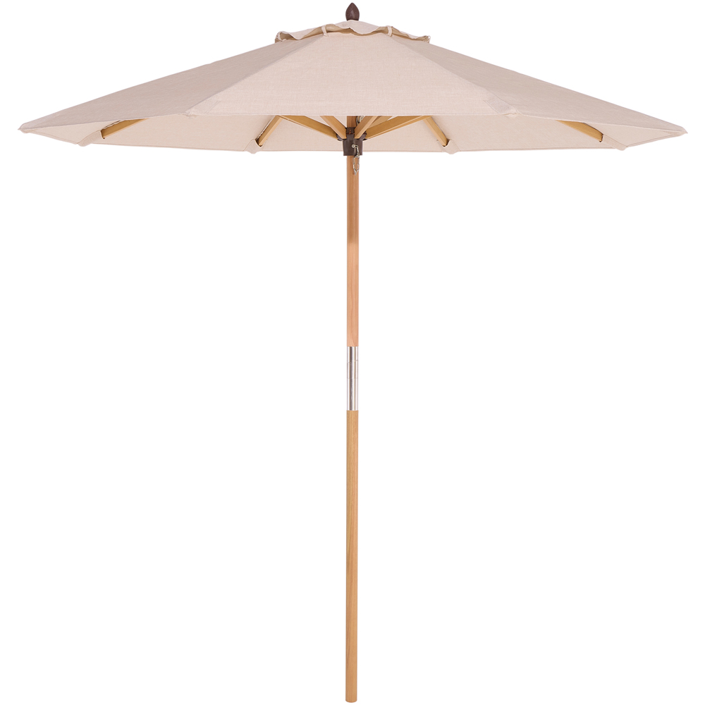 Rowlinson Ashdown Wooden Parasol 2m - Brown - Wilko