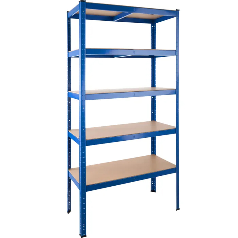 tectake 5 Tier Blue Heavy Duty Garage Shelving Unit