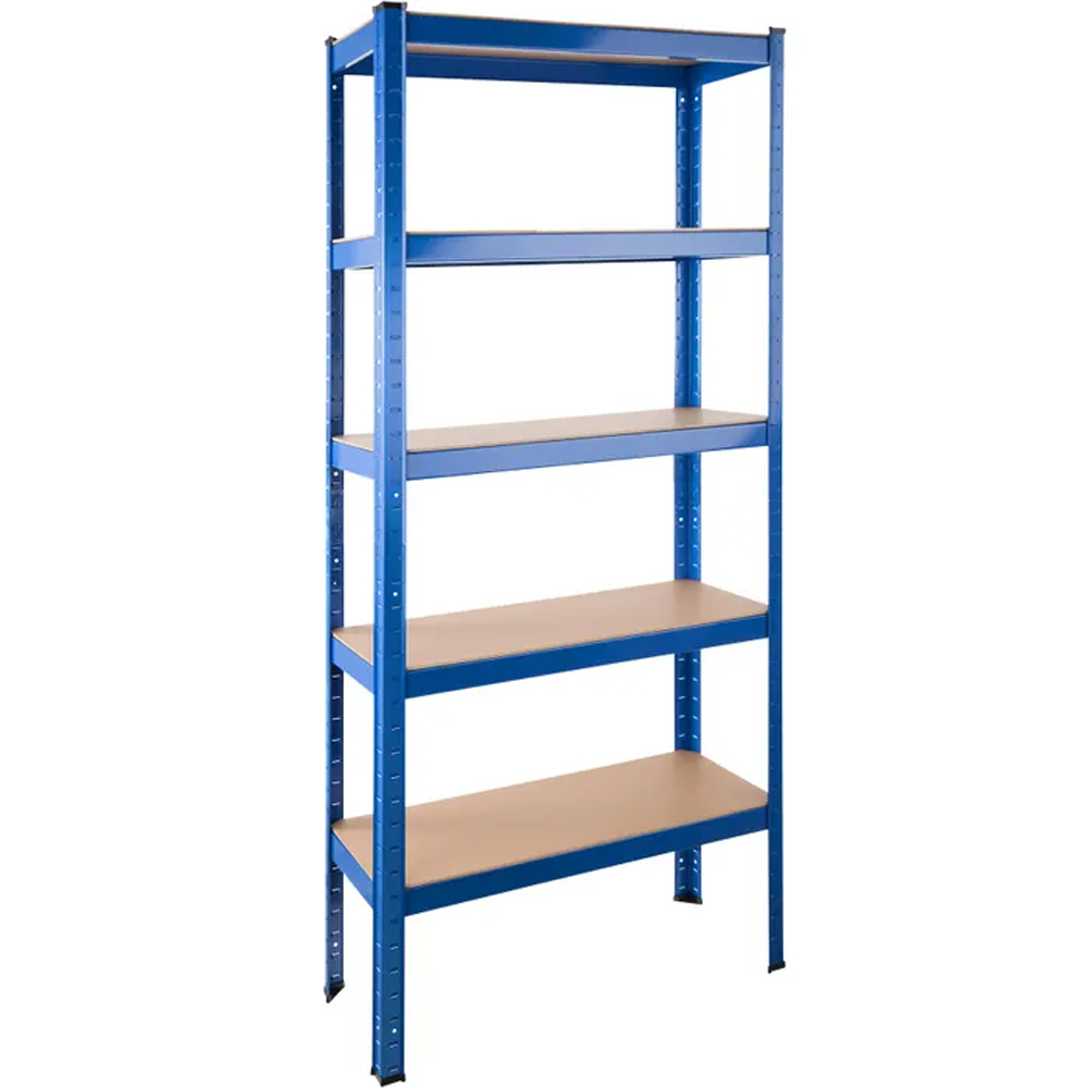 tectake 5 Tier Blue Heavy Duty Garage Shelving Unit