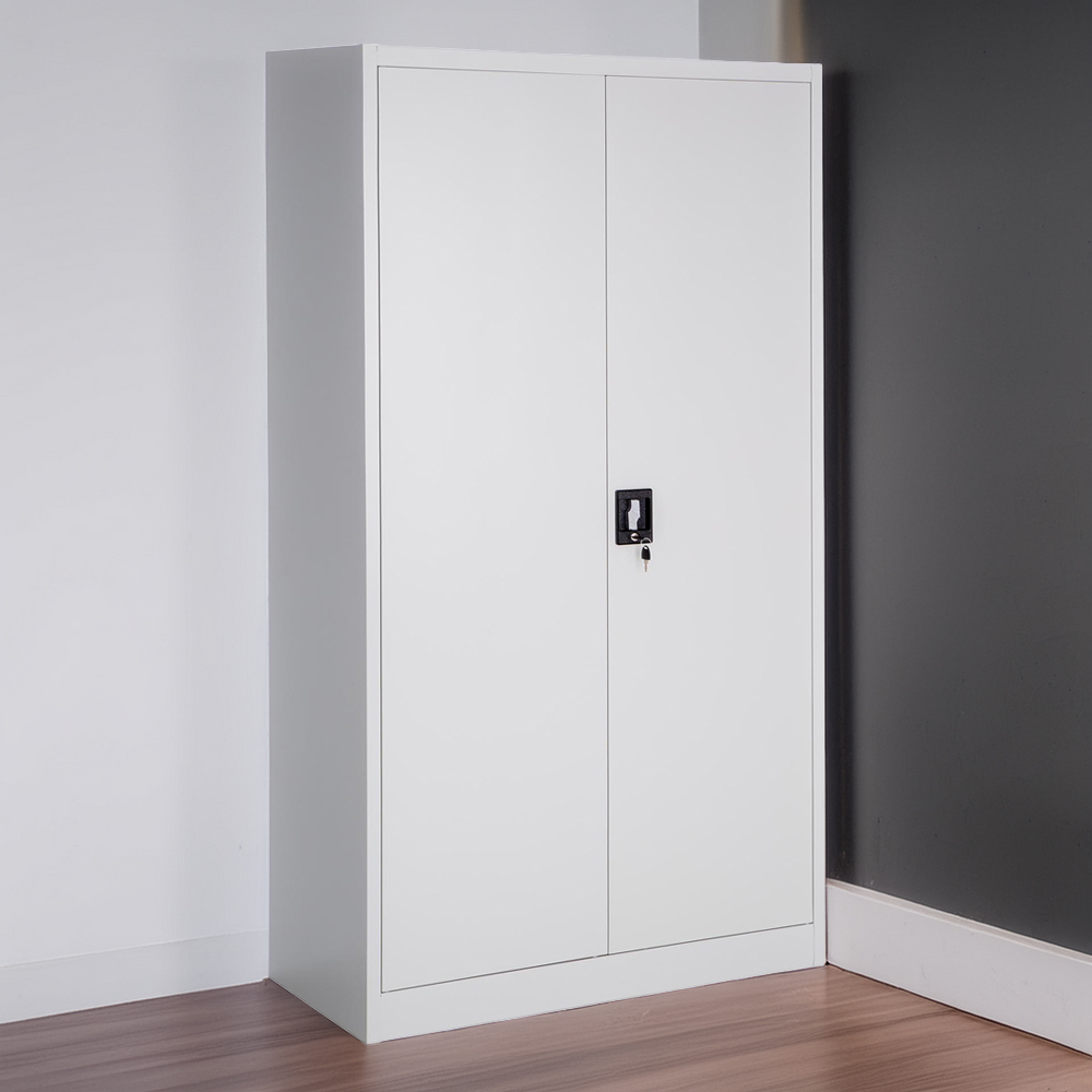 Tectake 5 Shelf Grey Lockable Filing Cabinet Set of 4