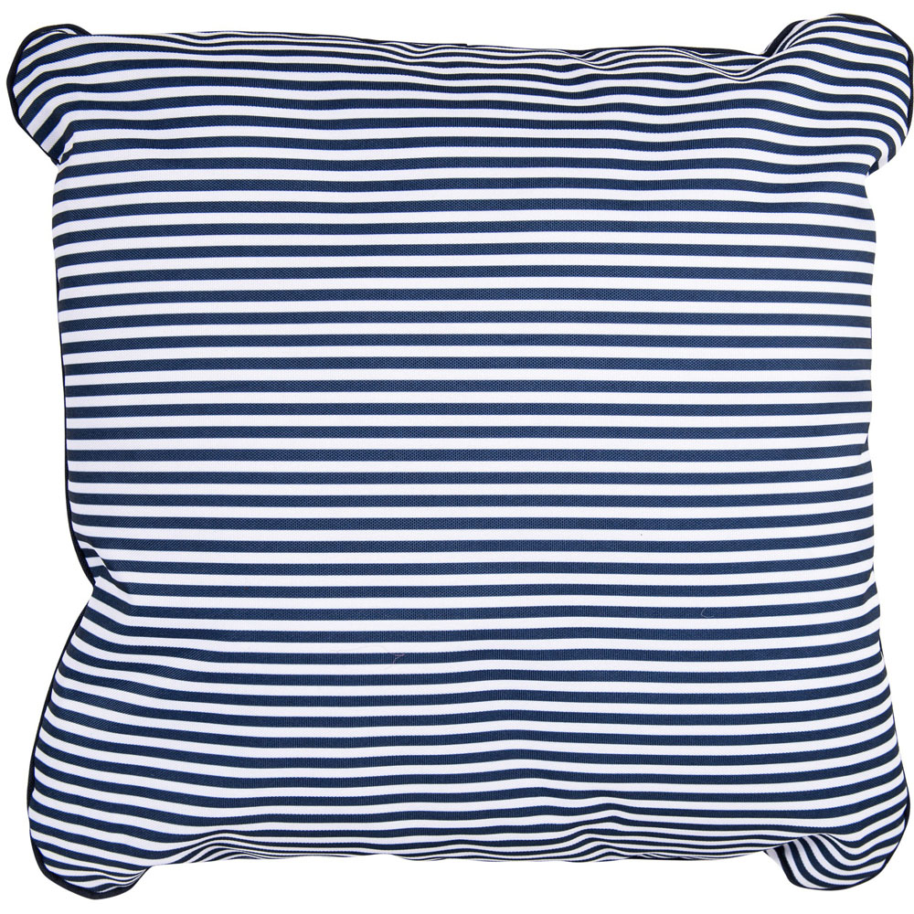 The Three Rivers Hamper Co Navy and White Stripes Cushion 45 x 45cm