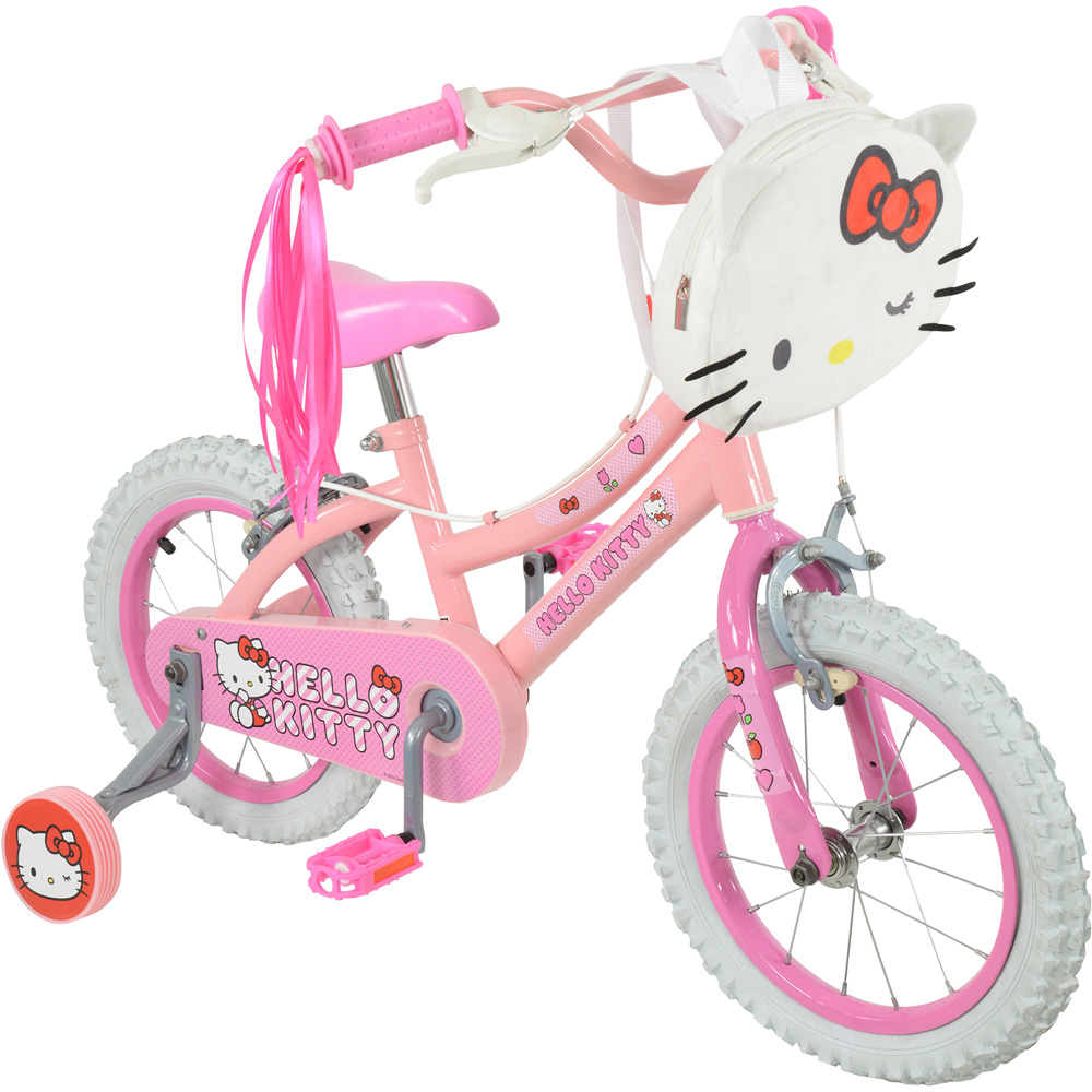 MoVe Hello Kitty 14 inch Bike with Squishle Backpack and Tassels