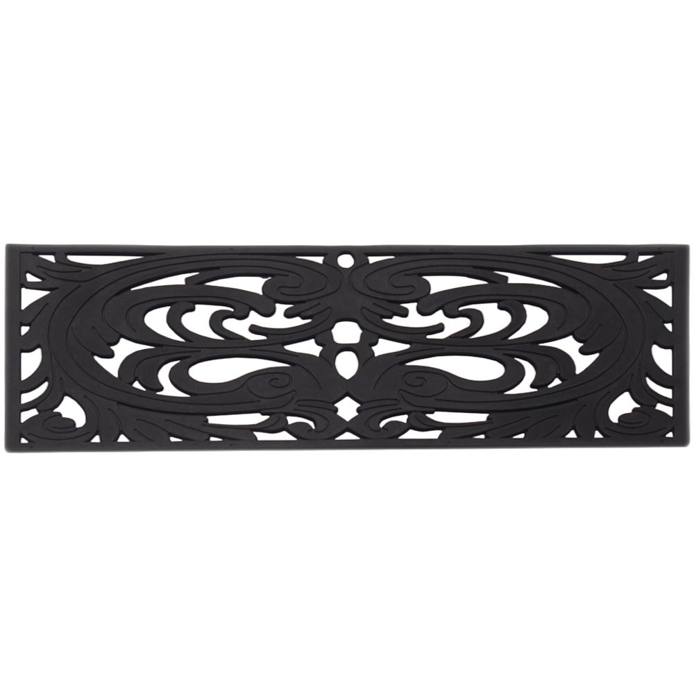 Avilo 2 Piece Brown Safe Rubber Step Thread Set - Non-Slip Treads - Decorative Wrought Iron Effect