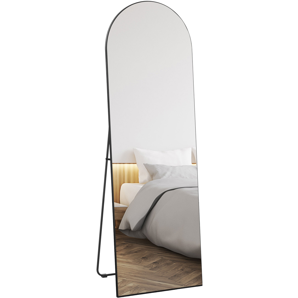 Portland Black Full Length Floor Mirror 50 x 150cm